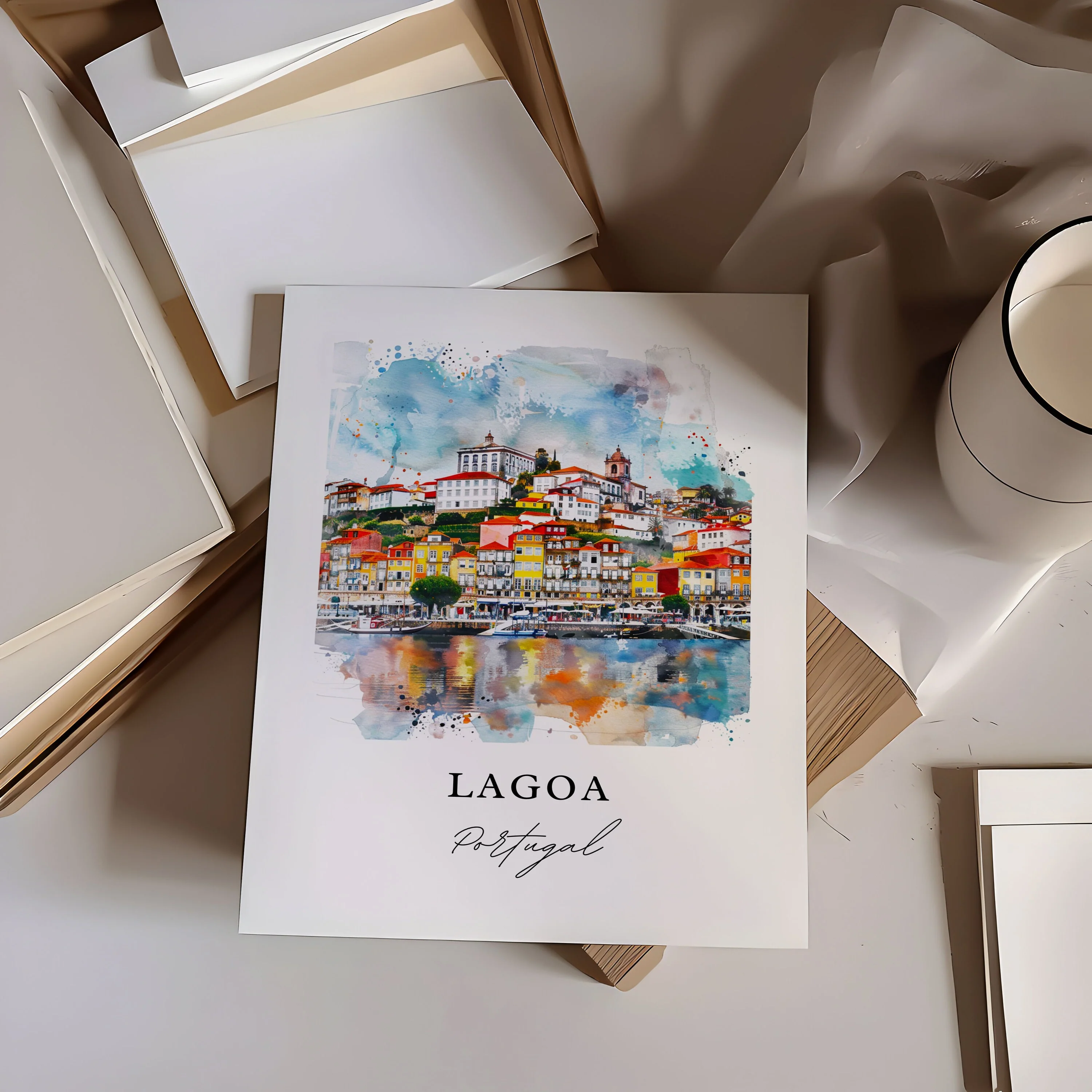 Lagoa, Portugal – Watercolor Art Print - Image 2