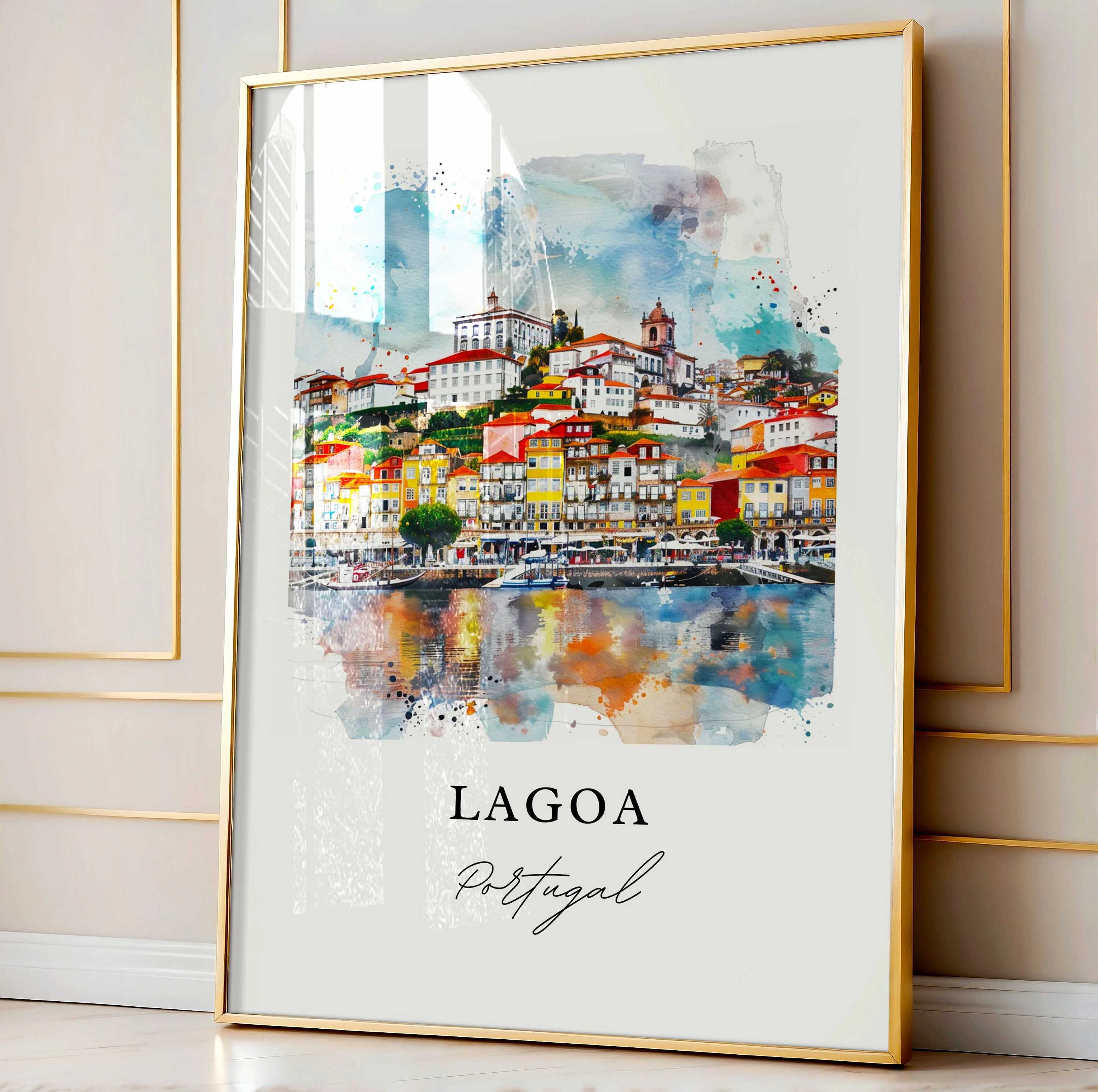 Lagoa, Portugal – Watercolor Art Print - Image 4
