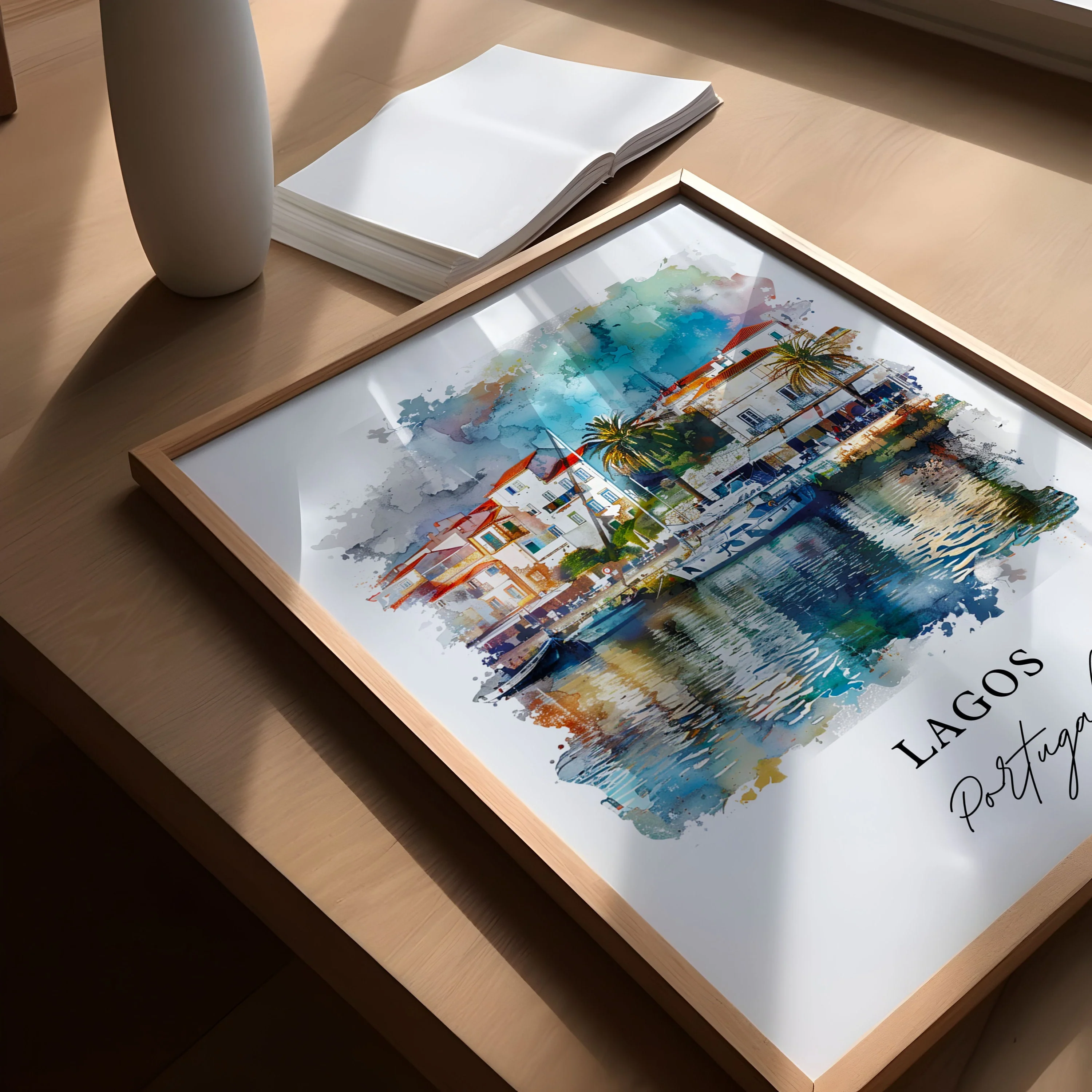 Lagos, Portugal – Watercolor Art Print - Image 3