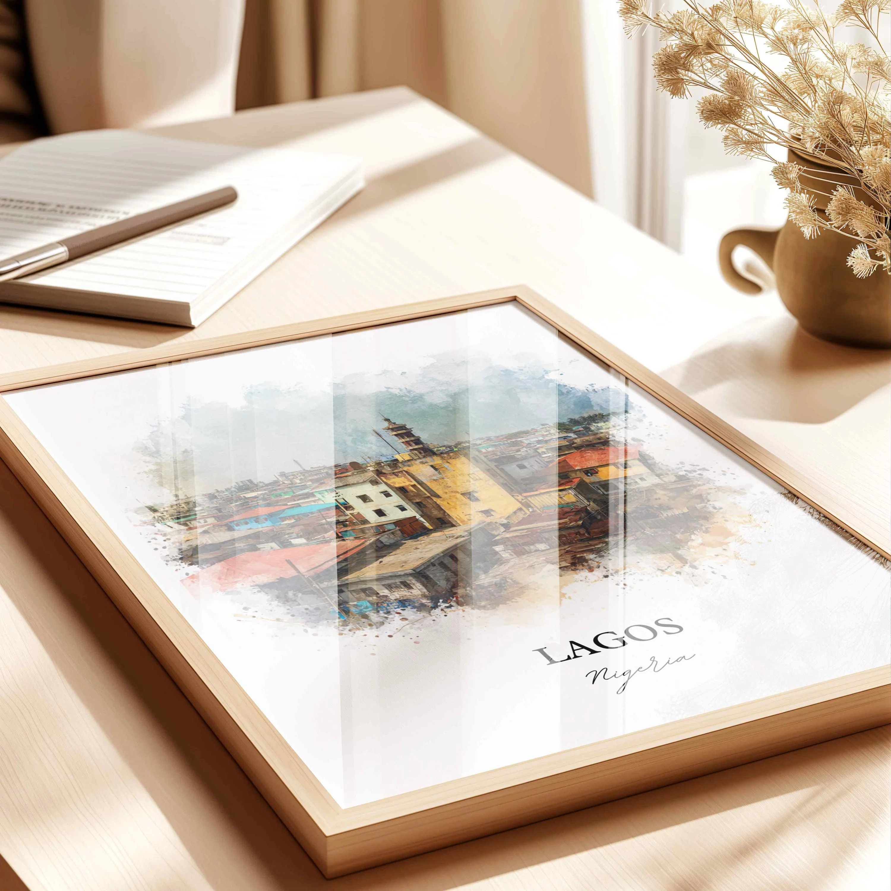 Lagos, Nigeria – Watercolor Art Print - Image 6