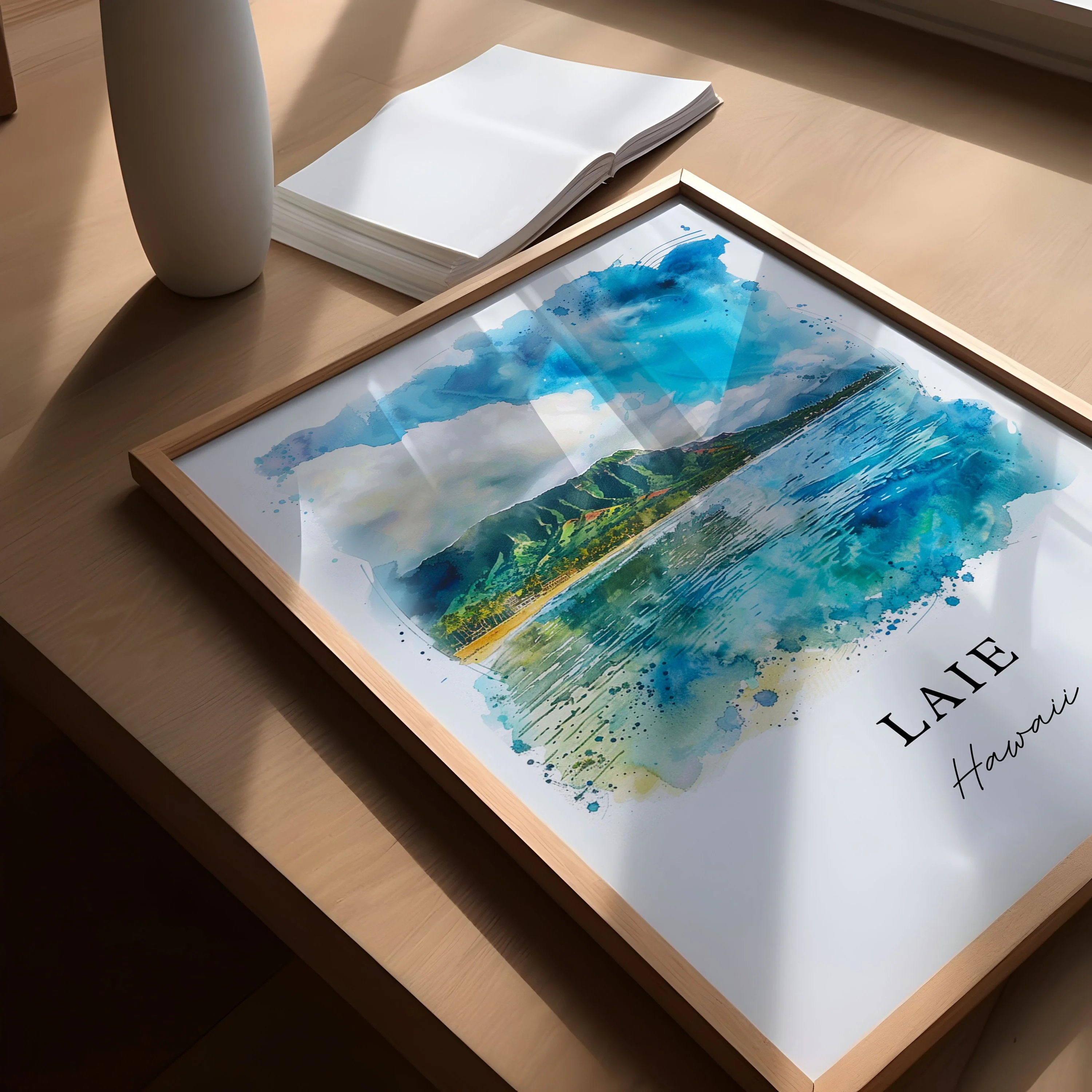 Laie, Hawaii – Watercolor Art Print - Image 2