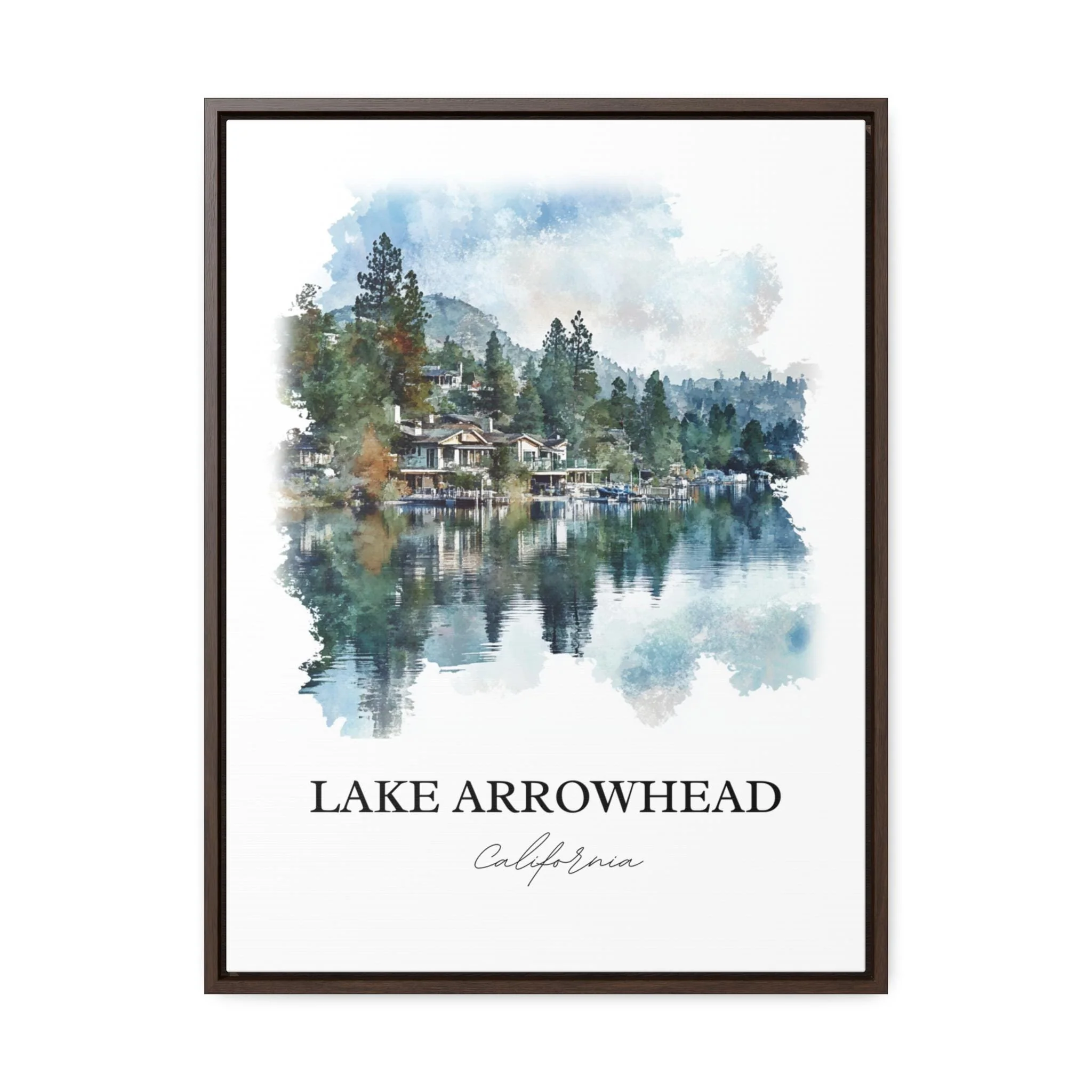 Lake Arrowhead, USA – Watercolor Art Print - Image 7