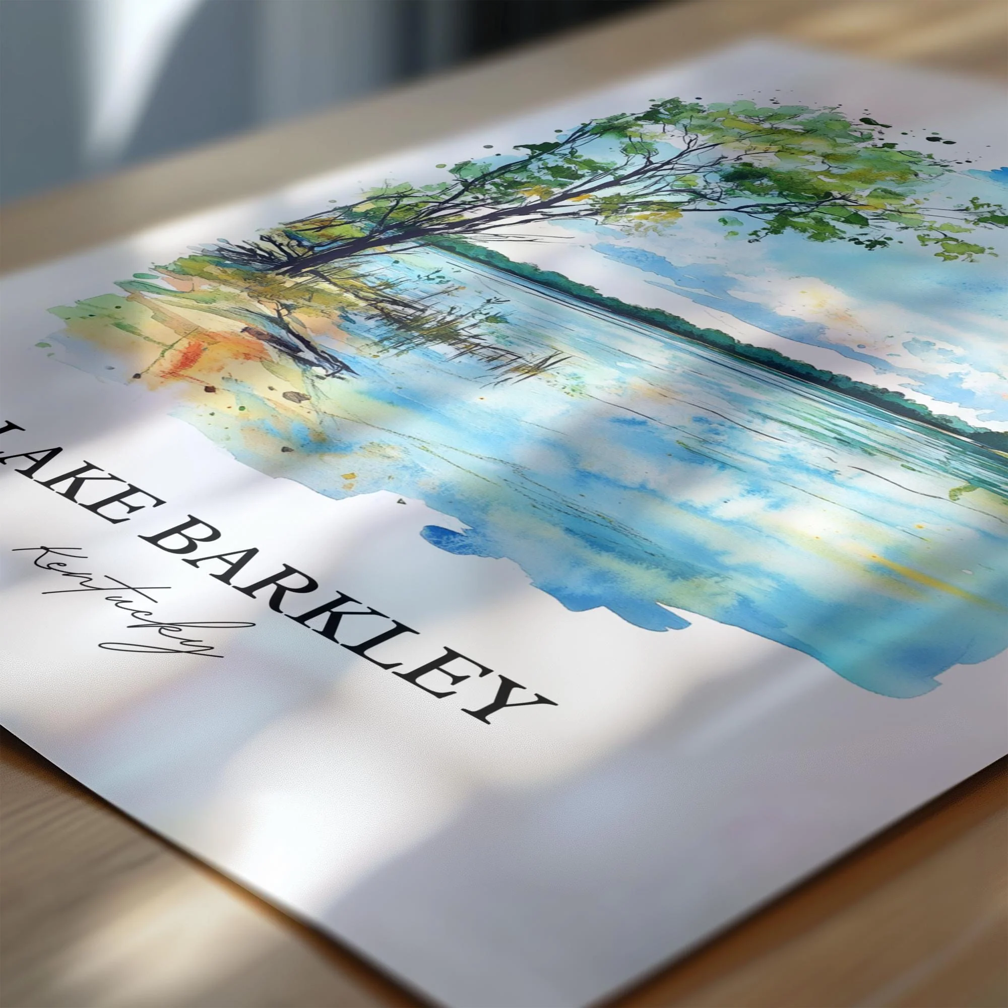 Lake Barkley, Kentucky, USA – Watercolor Art Print - Image 2