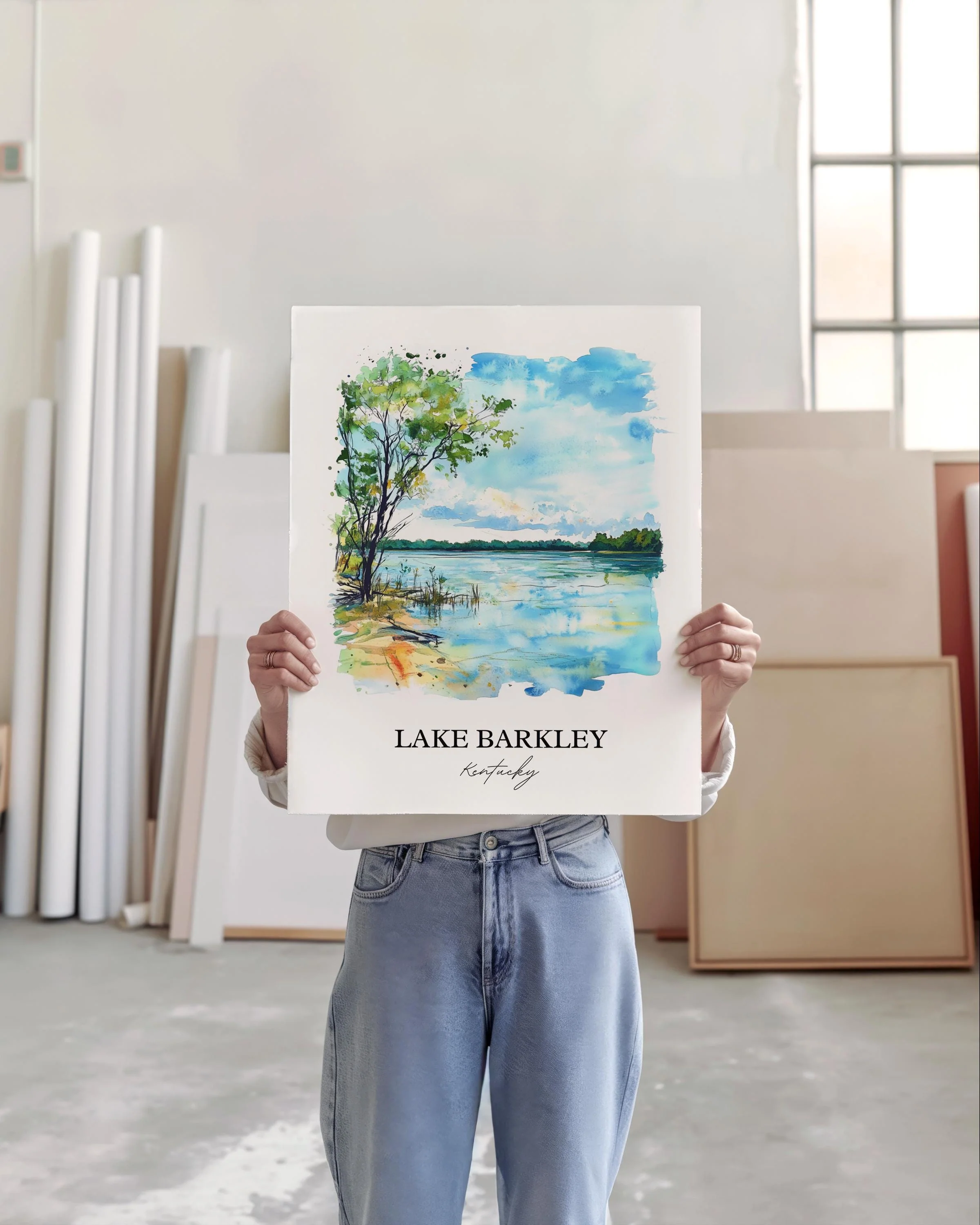 Lake Barkley, Kentucky, USA – Watercolor Art Print - Image 5