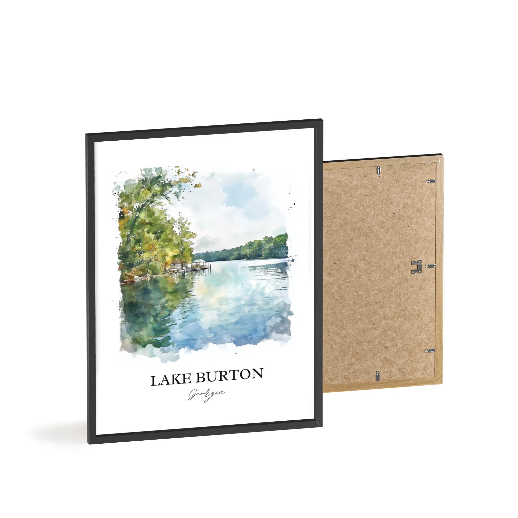 Lake Burton, Georgia, USA – Watercolor Art Print - Image 8