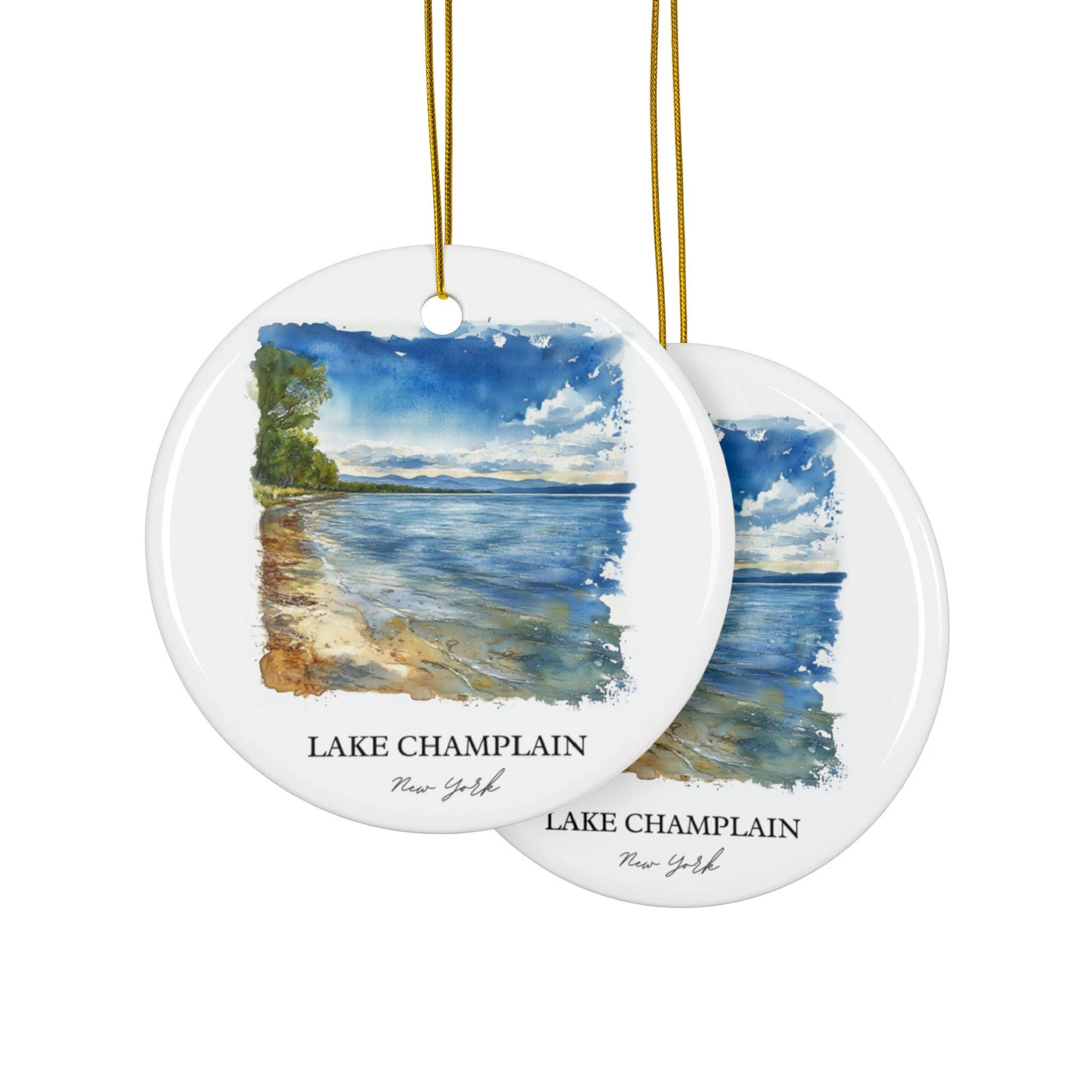 Lake Champlain Ornament: Unique Lake Champlain Souvenir, Lake Champlain Xmas Decor, and Authentic Upstate NY Gift - Image 2