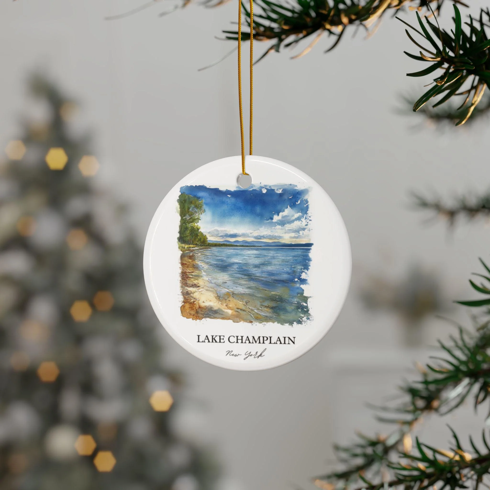 Lake Champlain Ornament: Unique Lake Champlain Souvenir, Lake Champlain Xmas Decor, and Authentic Upstate NY Gift - Image 3