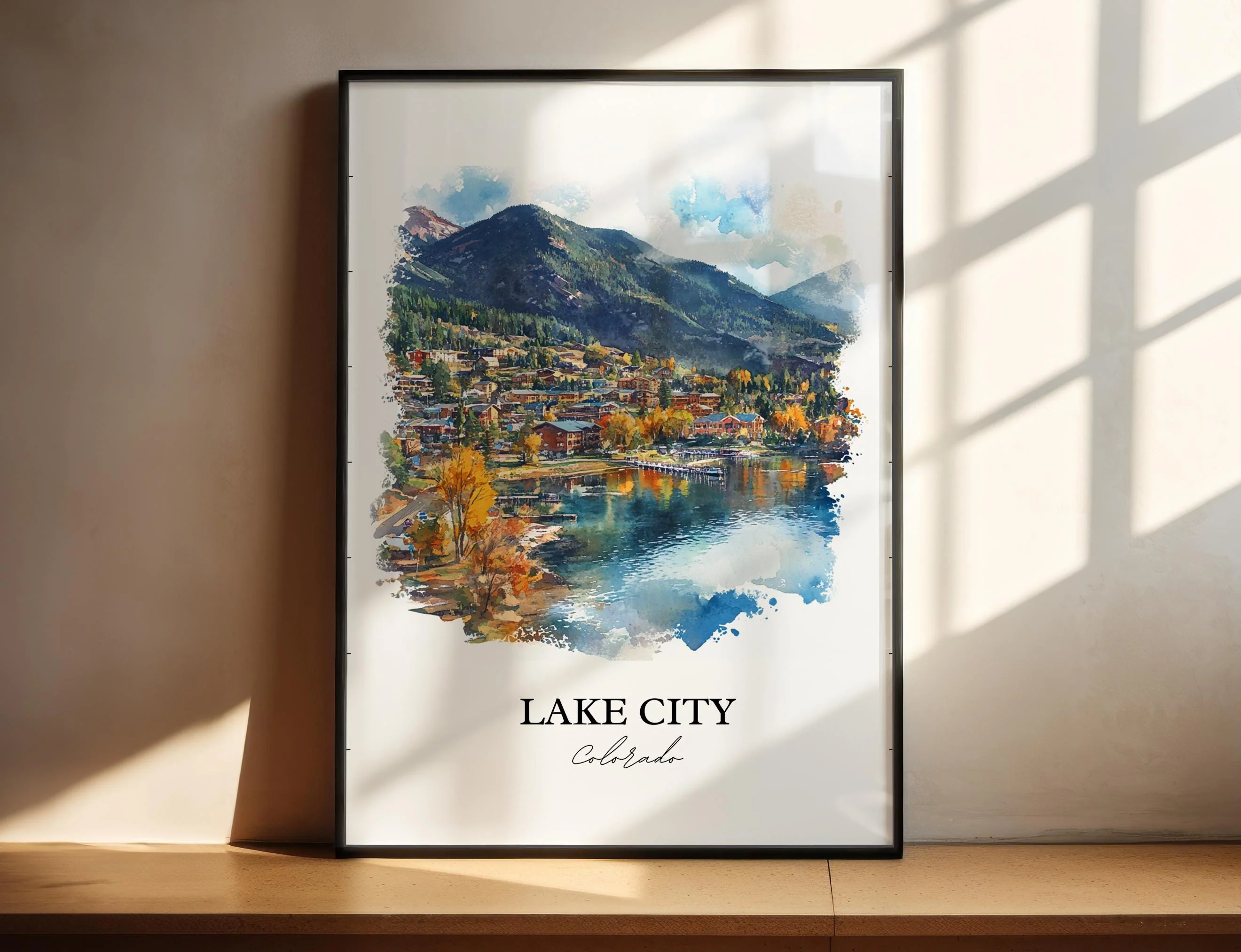 Lake City, Colorado, USA – Watercolor Art Print