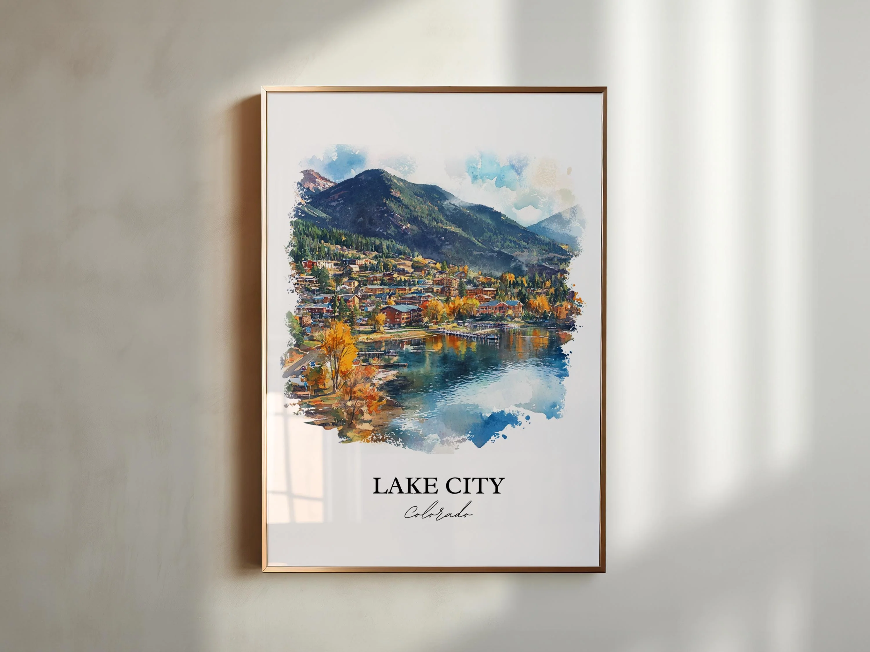 Lake City, Colorado, USA – Watercolor Art Print - Image 3