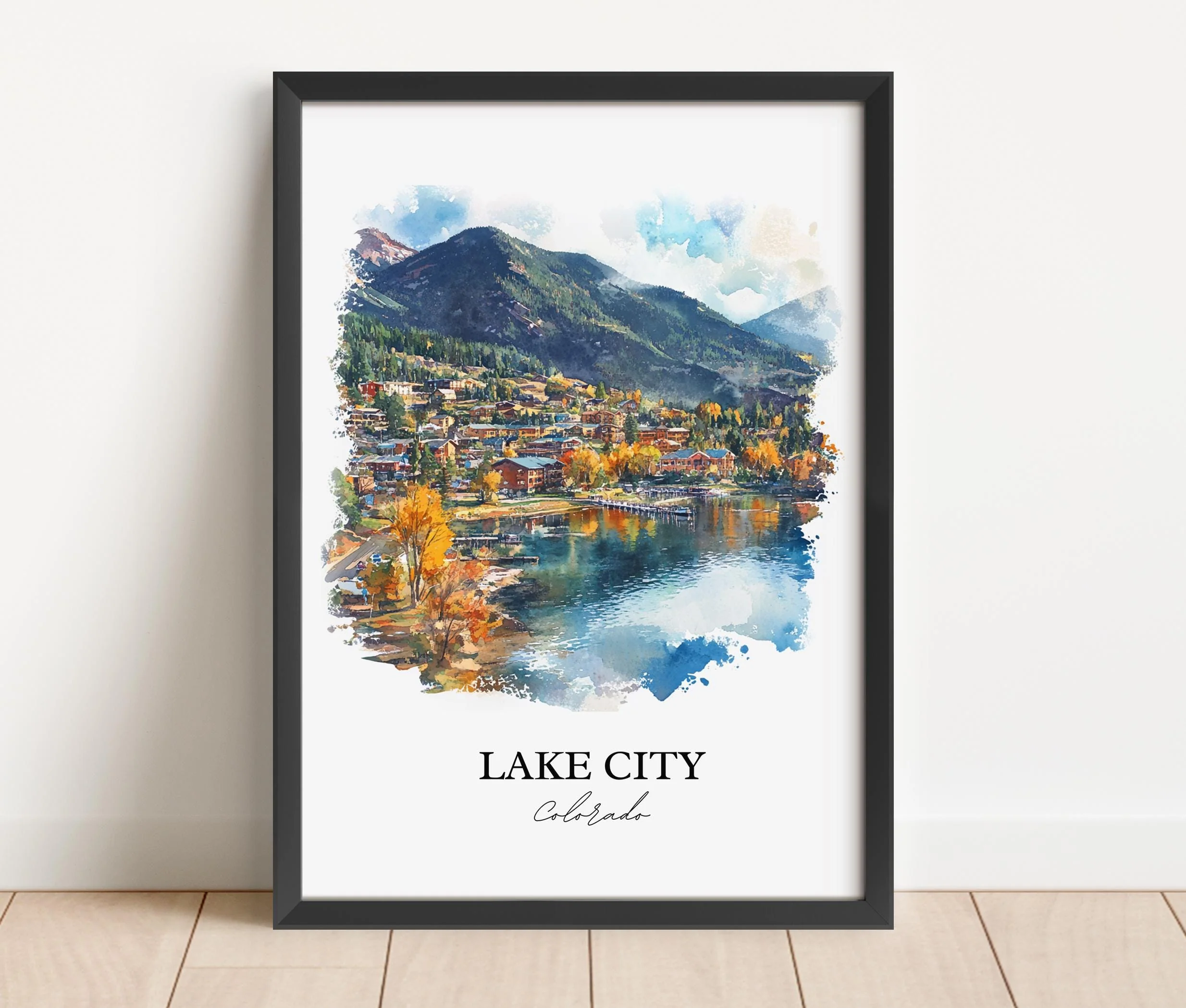 Lake City, Colorado, USA – Watercolor Art Print - Image 4