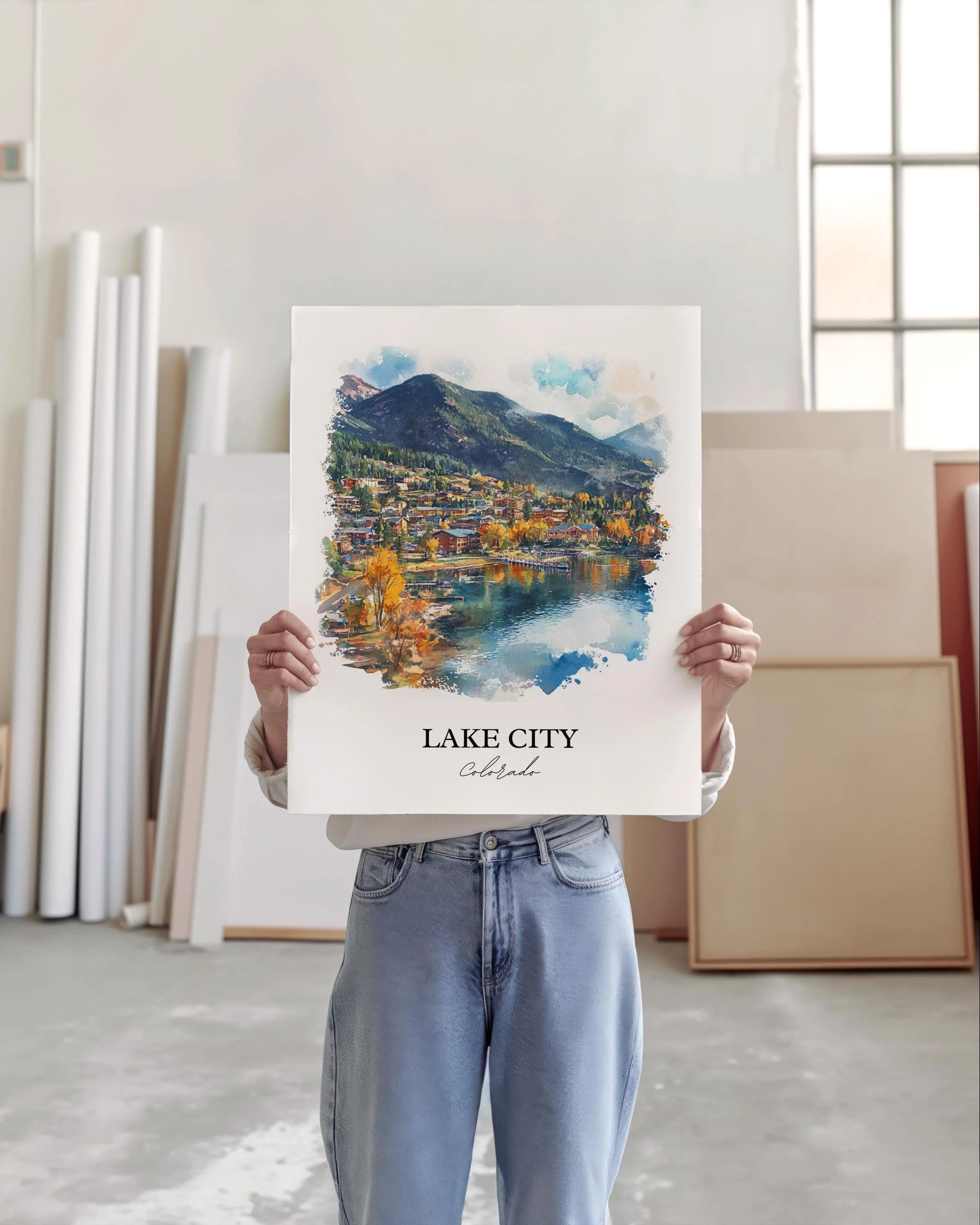 Lake City, Colorado, USA – Watercolor Art Print - Image 5