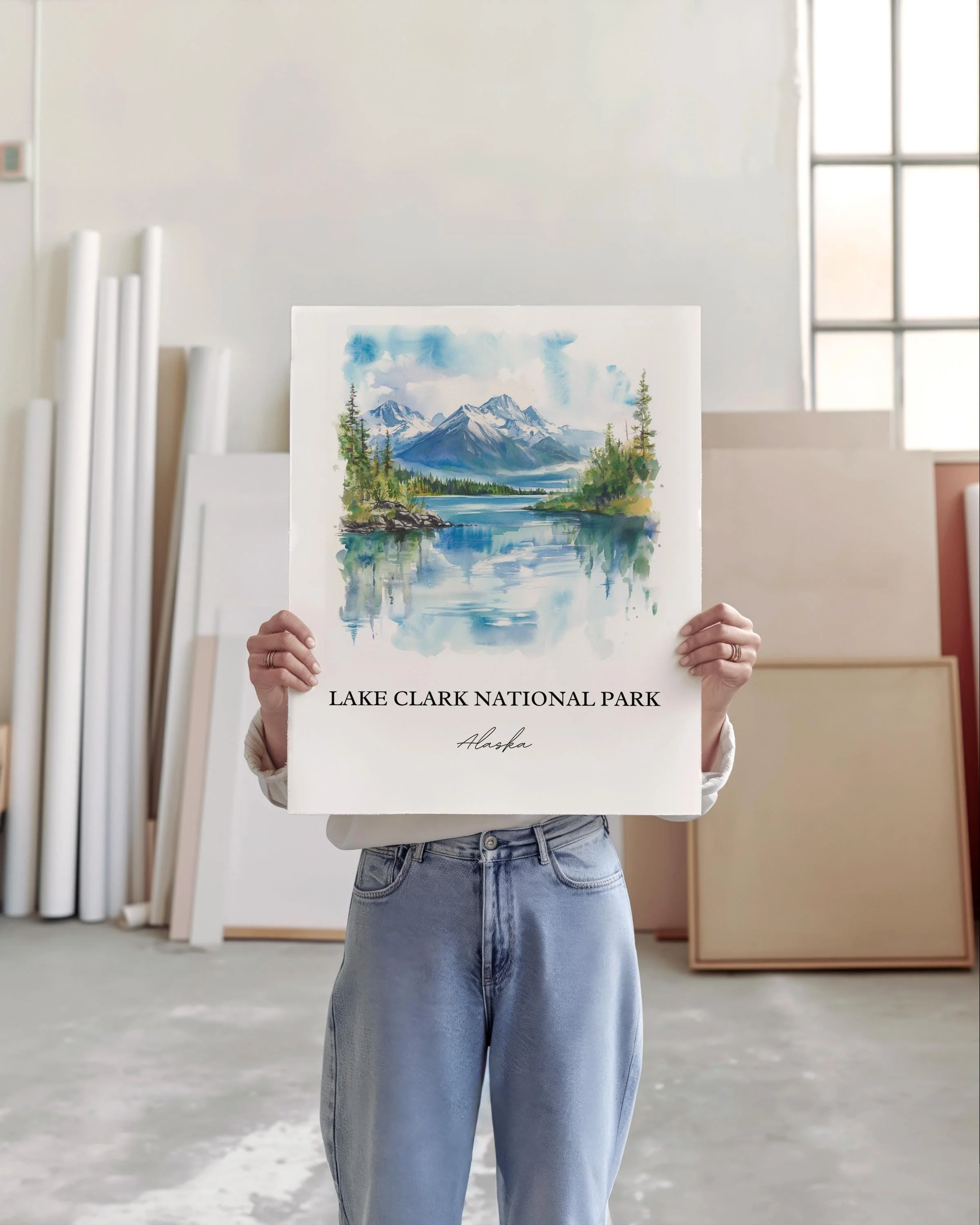 Lake Clark National Park, Alaska – Watercolor Art Print - Image 4