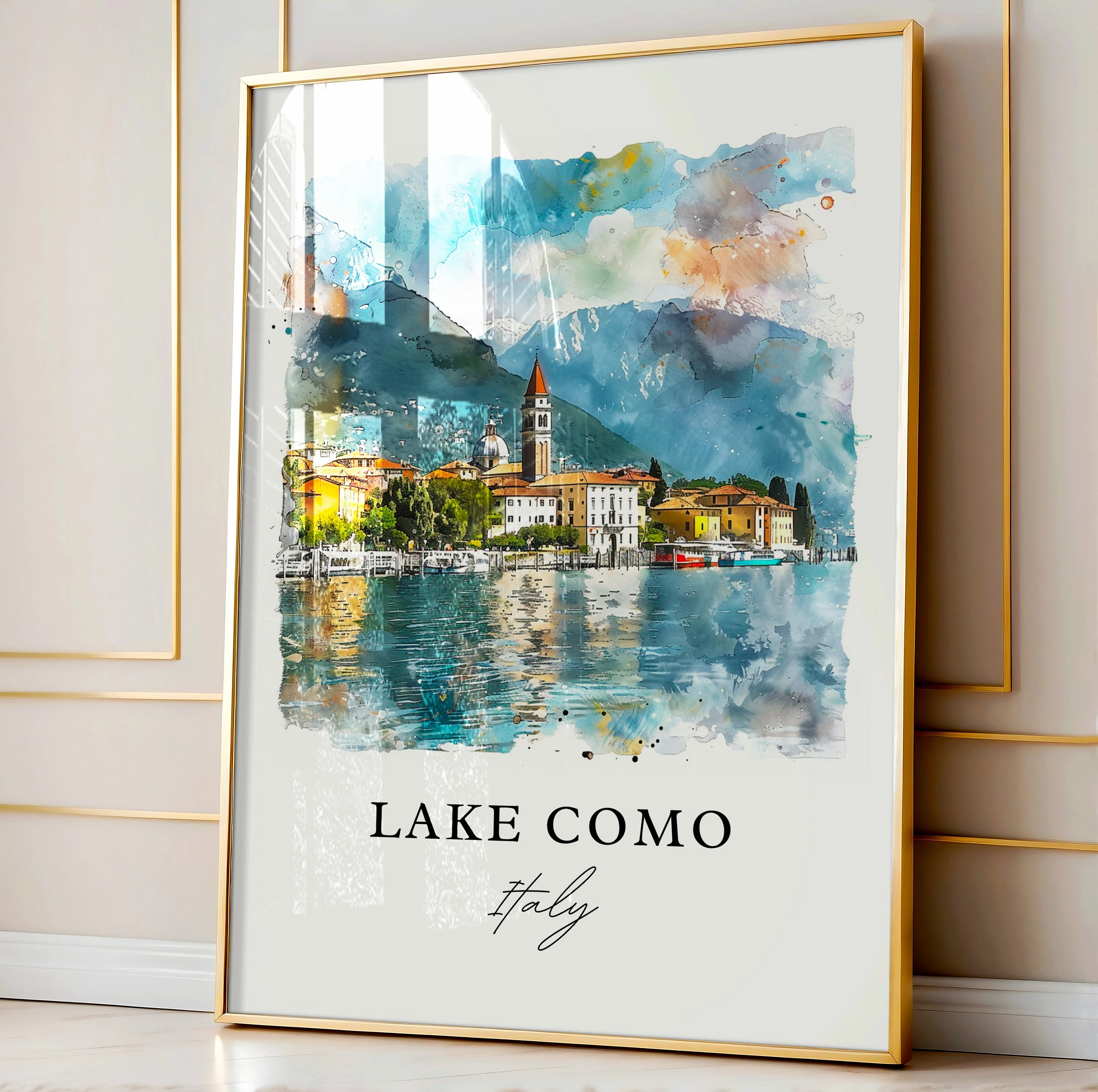Lake Como, Italy – Watercolor Art Print - Image 4