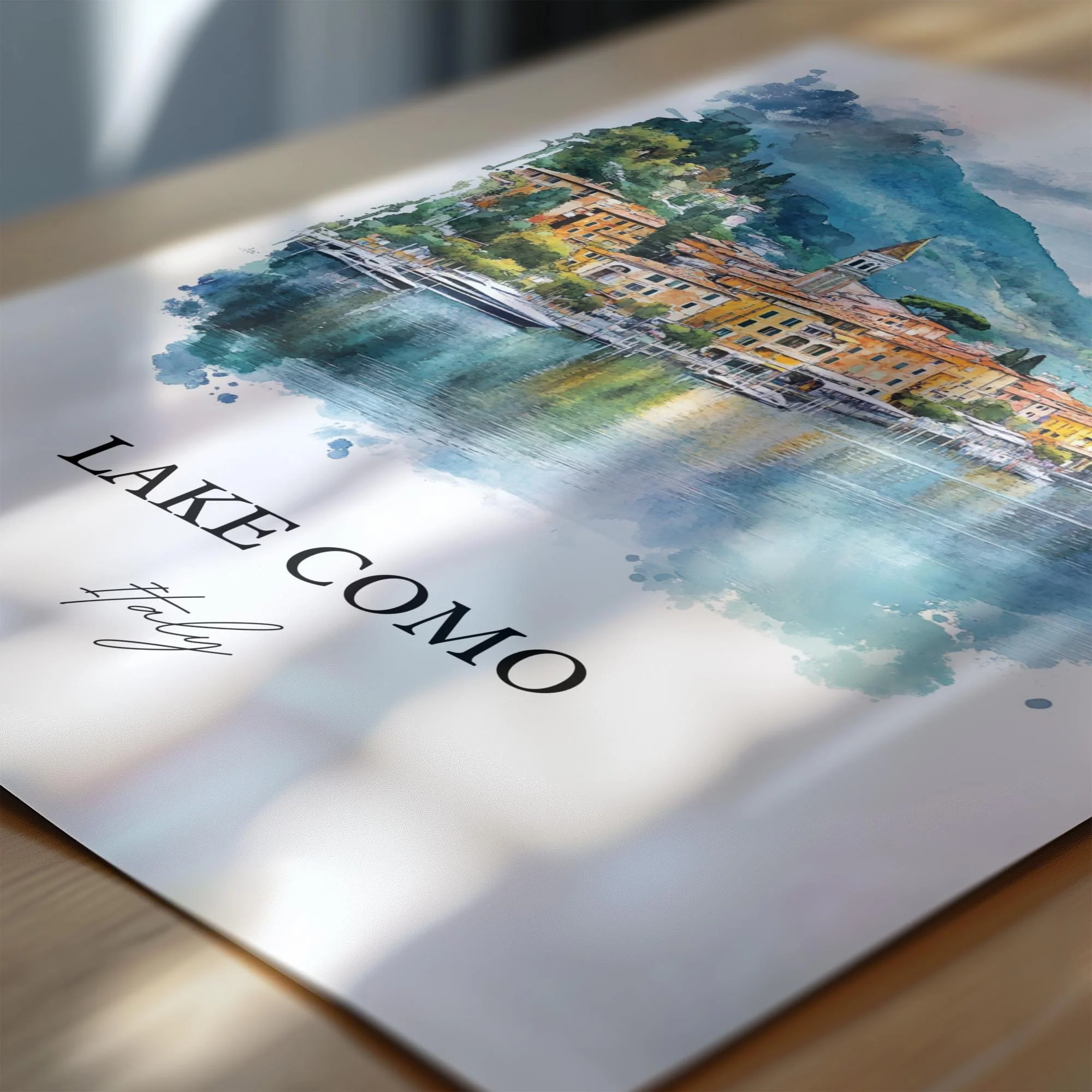 Lake Como, Italy – Watercolor Art Print - Image 2