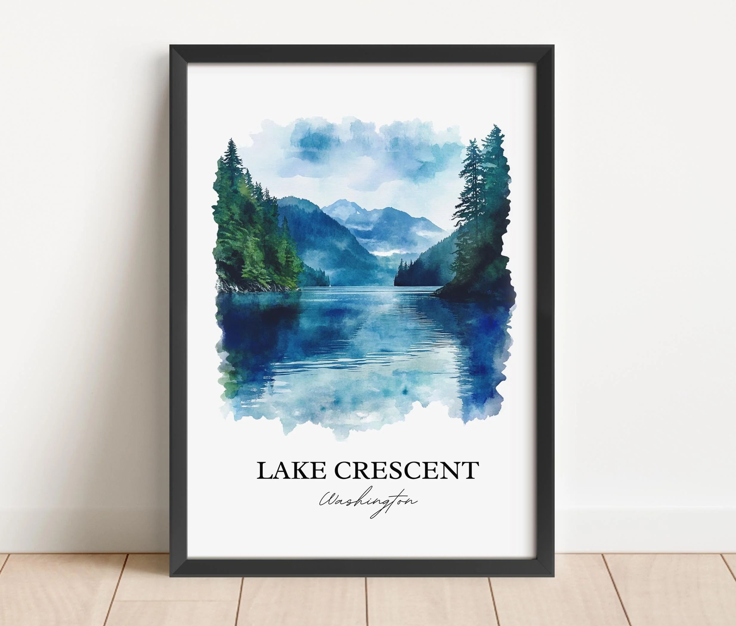 Lake Crescent, USA – Watercolor Art Print - Image 5