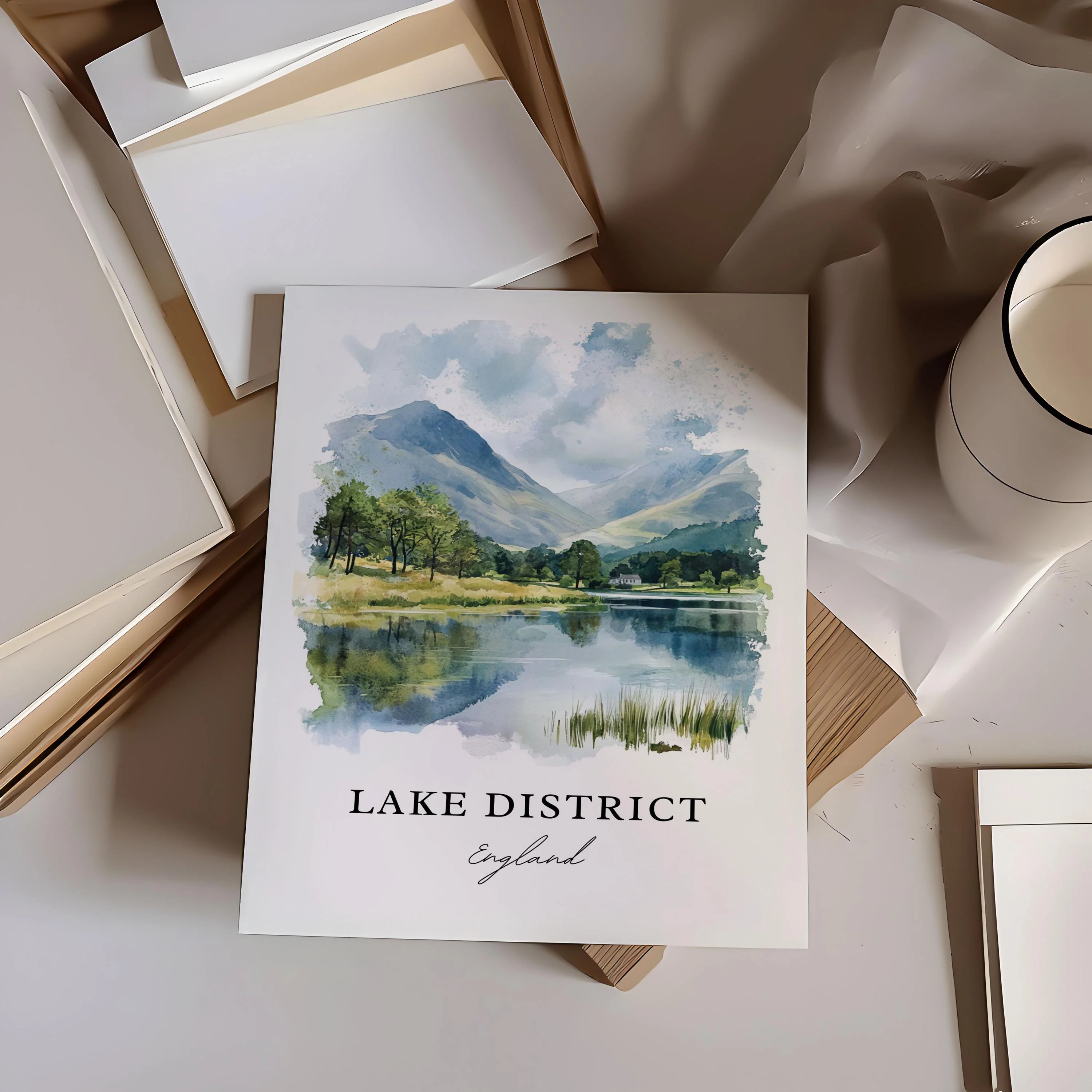 Lake District, England – Watercolor Art Print - Image 4