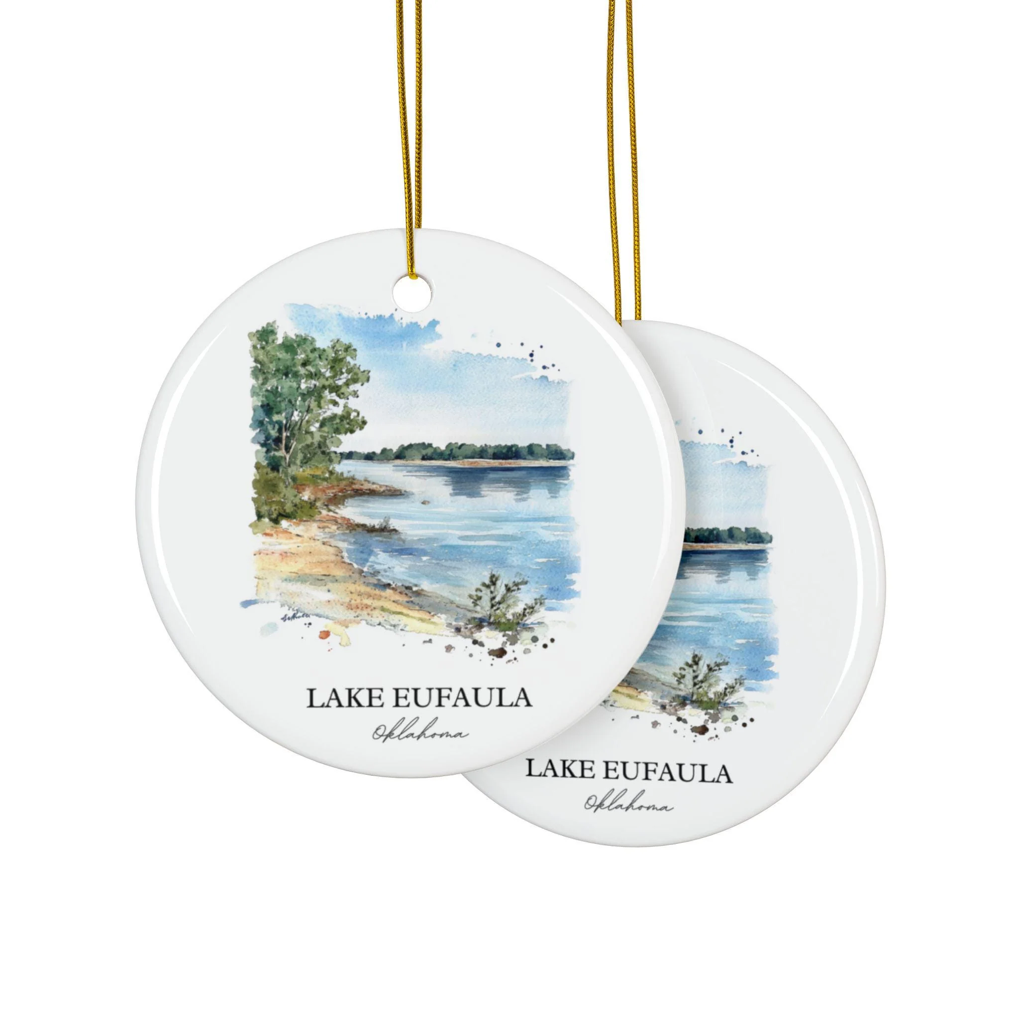 Lake Eufaula Ornament: Unique Lake Eufaula Souvenir, Lake Eufaula Xmas Decor, and Authentic Lake Eufaula OK Gift - Image 2