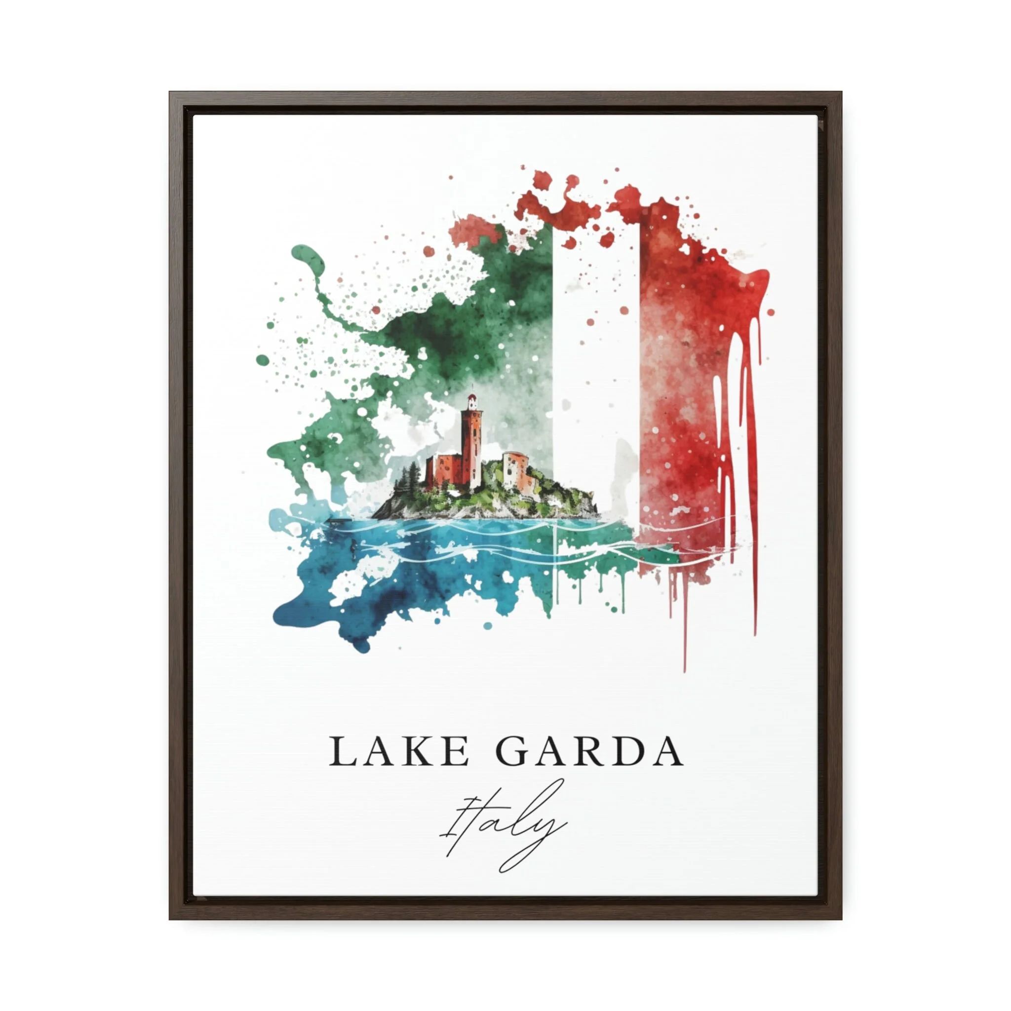 Lake Garda, Italy – Watercolor Art Print - Image 2