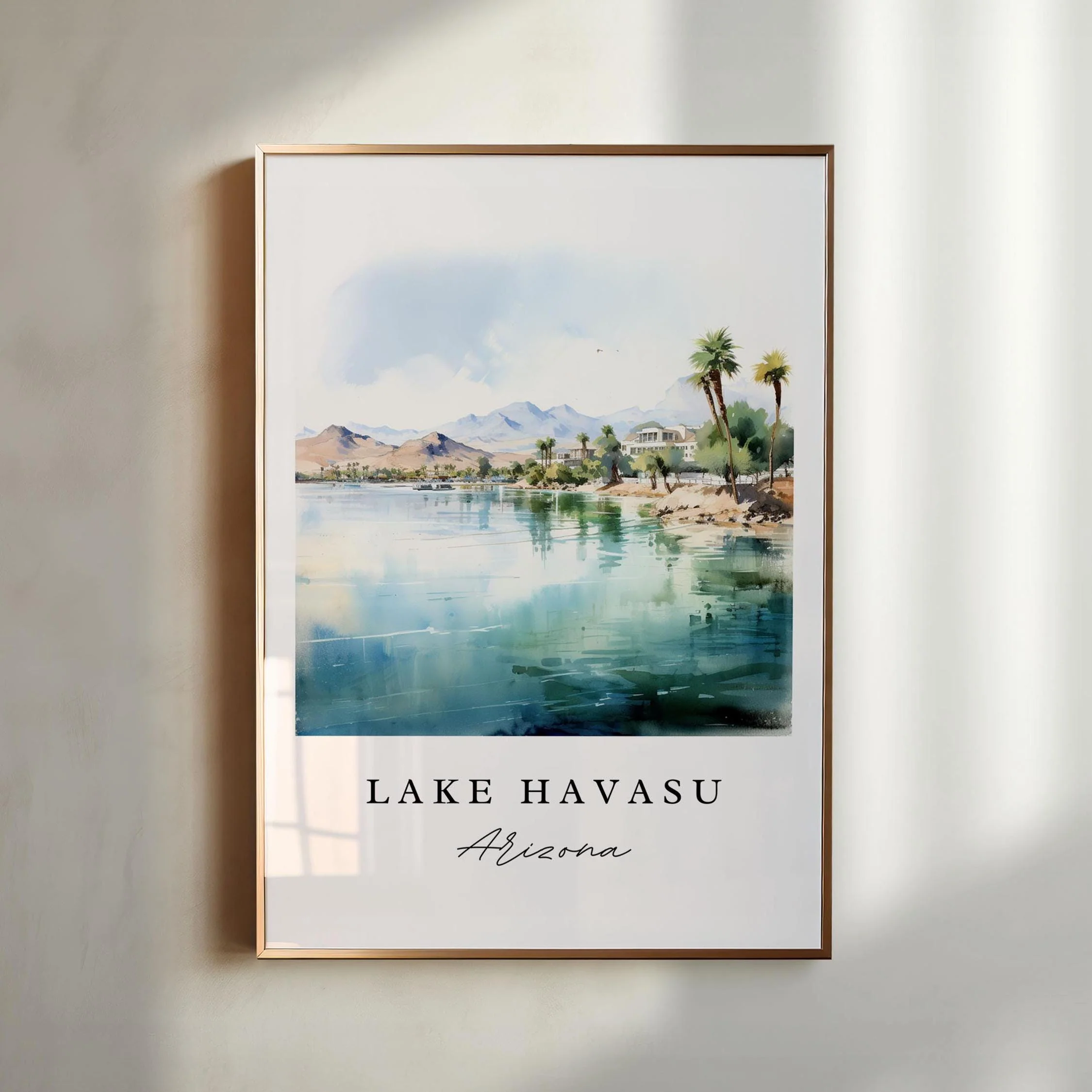 Lake Havasu, AZ, Arizona – Watercolor Art Print