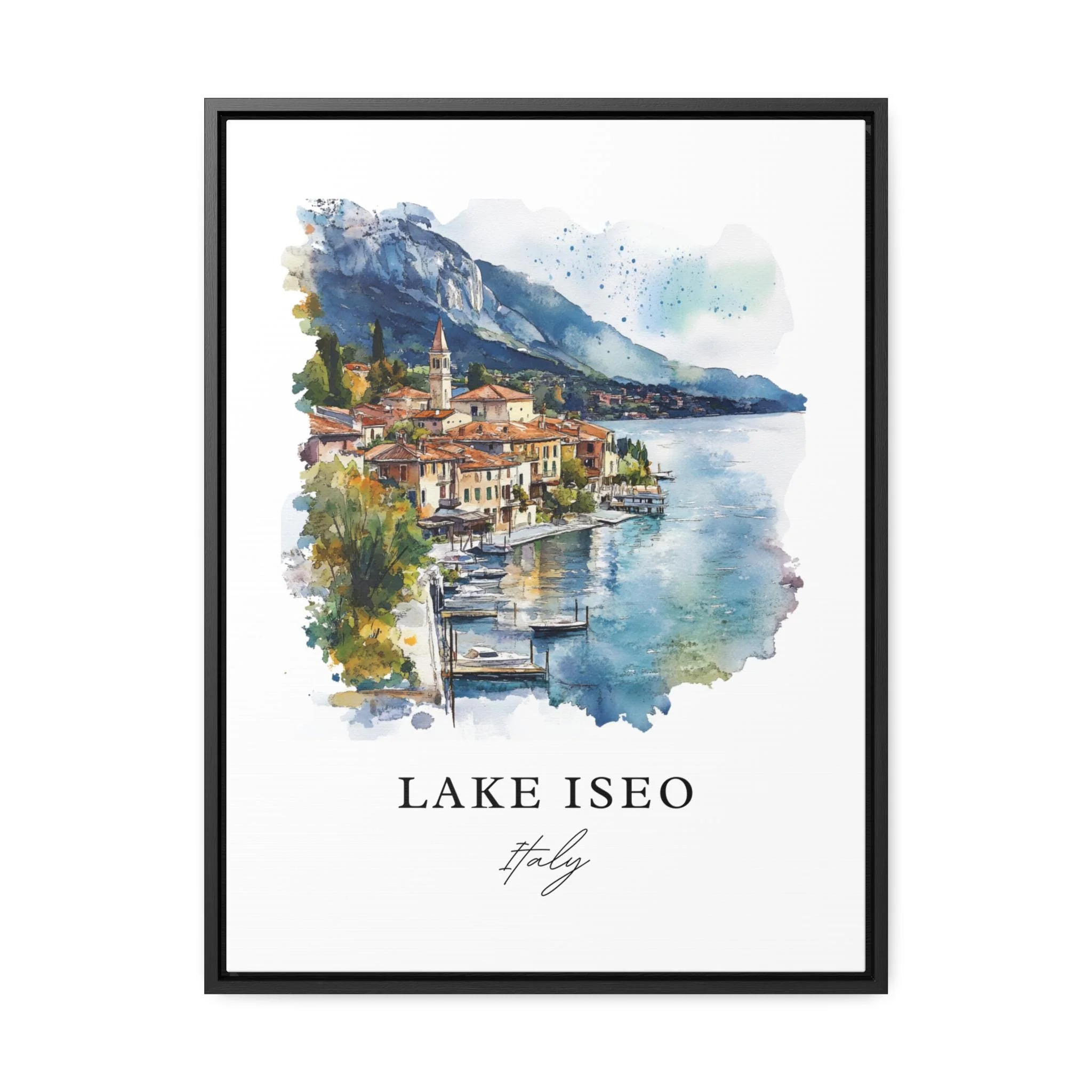 Lake Iseo, Italy – Watercolor Art Print - Image 5
