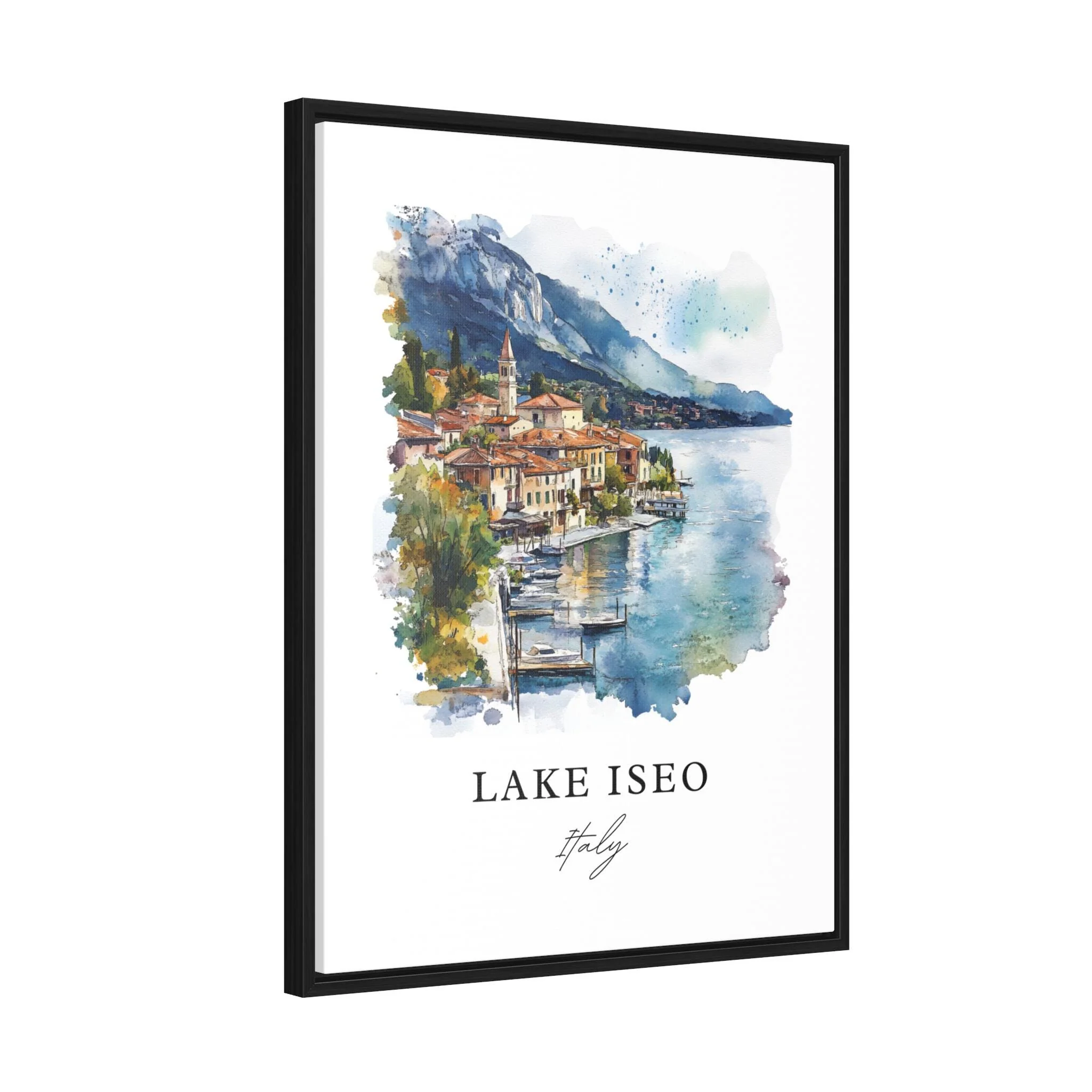 Lake Iseo, Italy – Watercolor Art Print - Image 6
