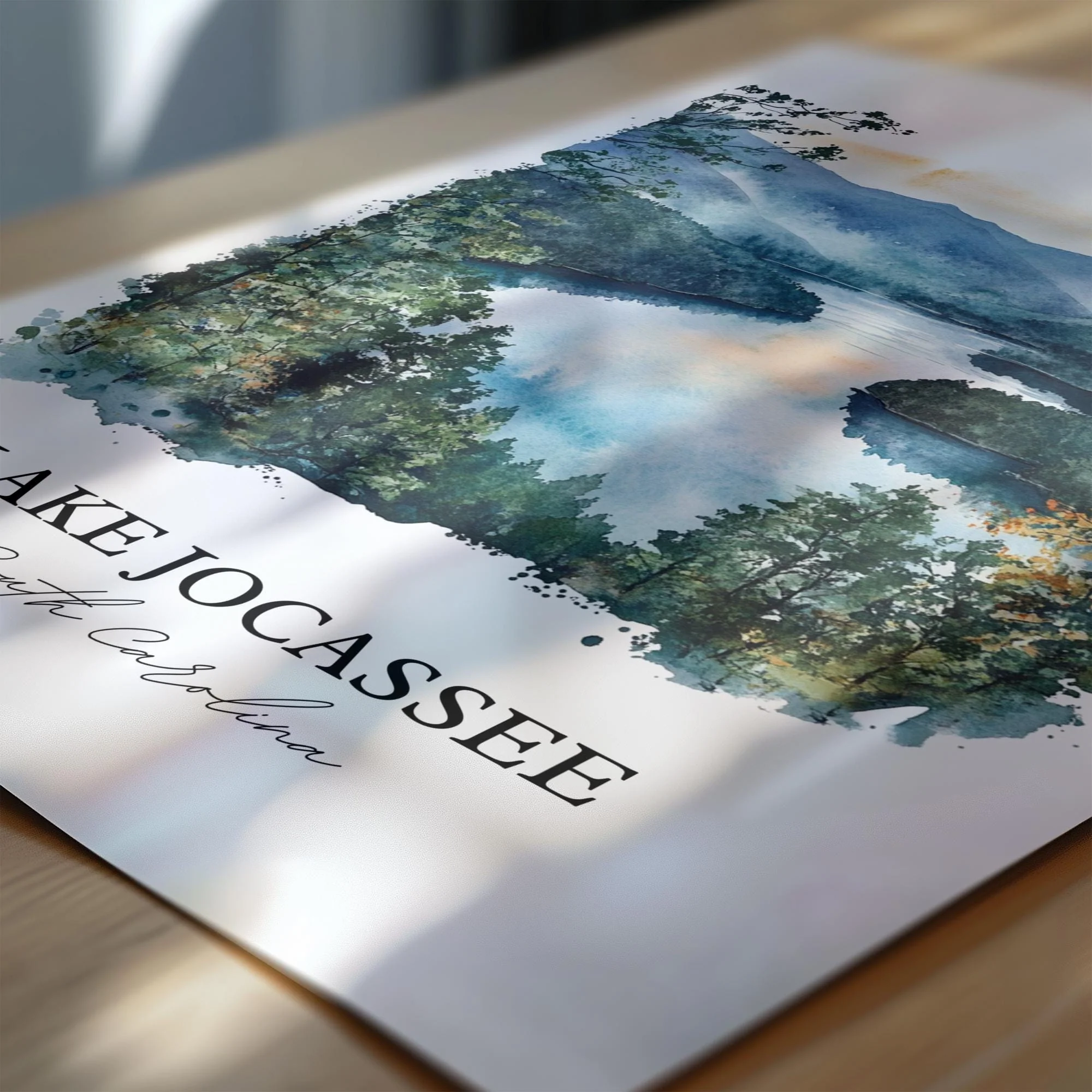 Lake Jocassee, USA – Watercolor Art Print - Image 2