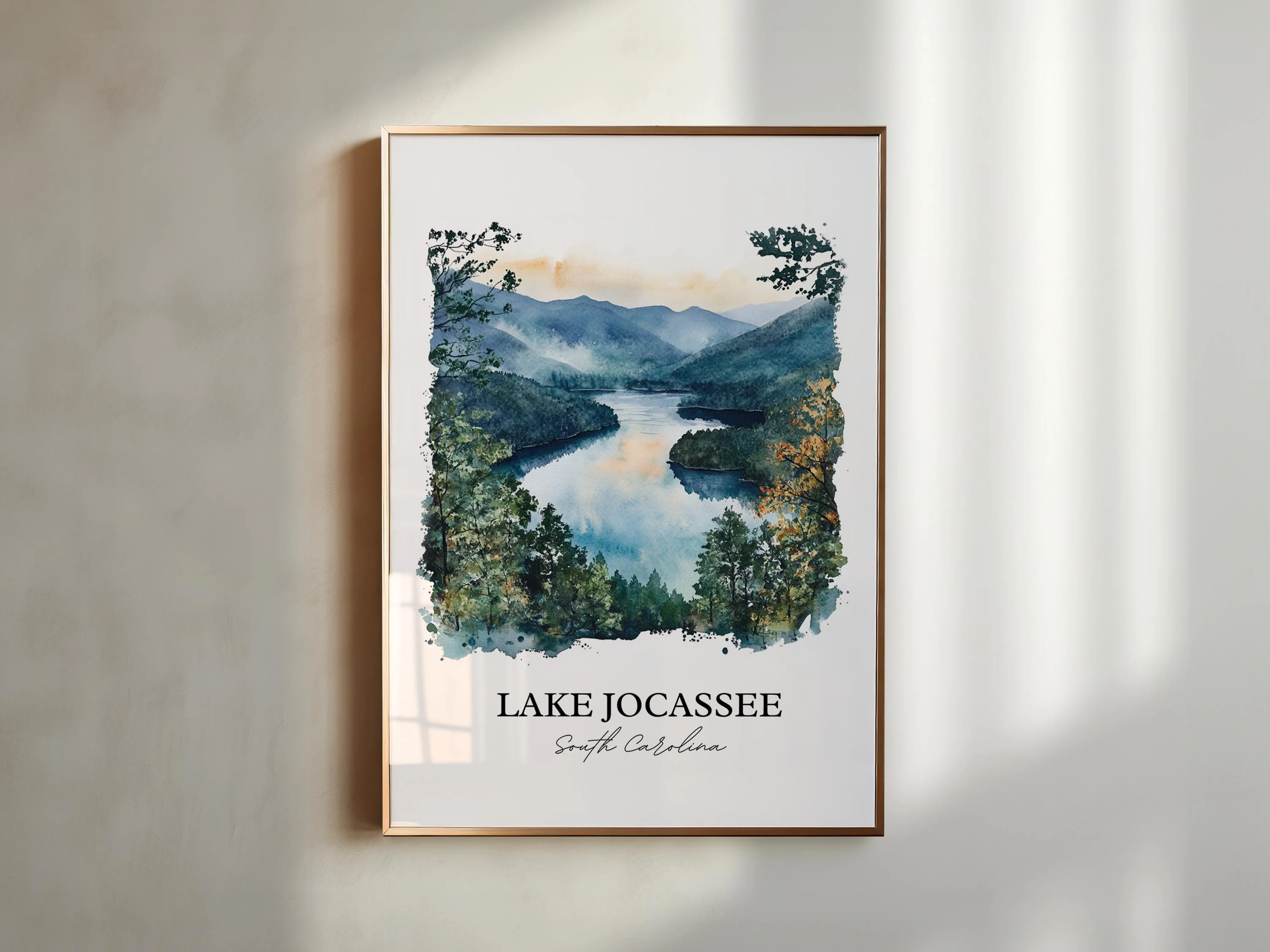 Lake Jocassee, USA – Watercolor Art Print - Image 4