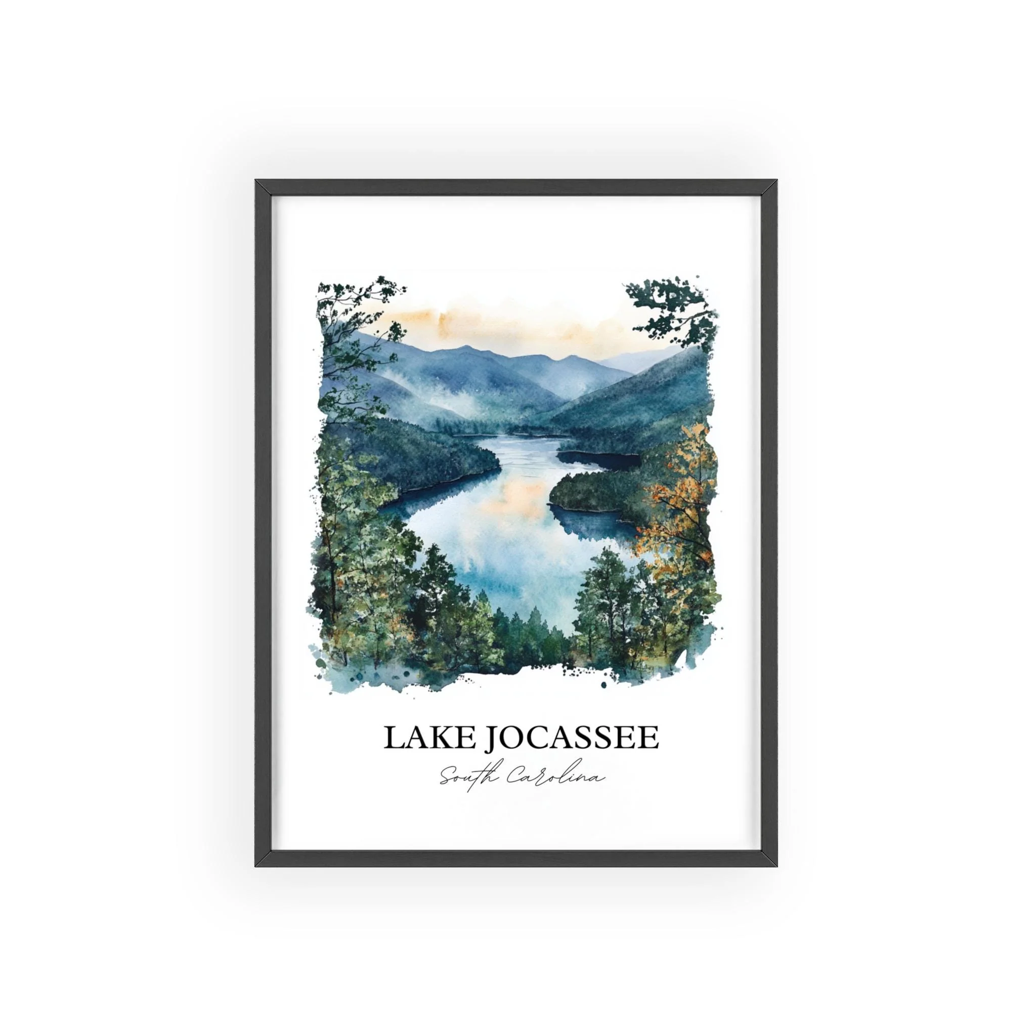 Lake Jocassee, USA – Watercolor Art Print - Image 7