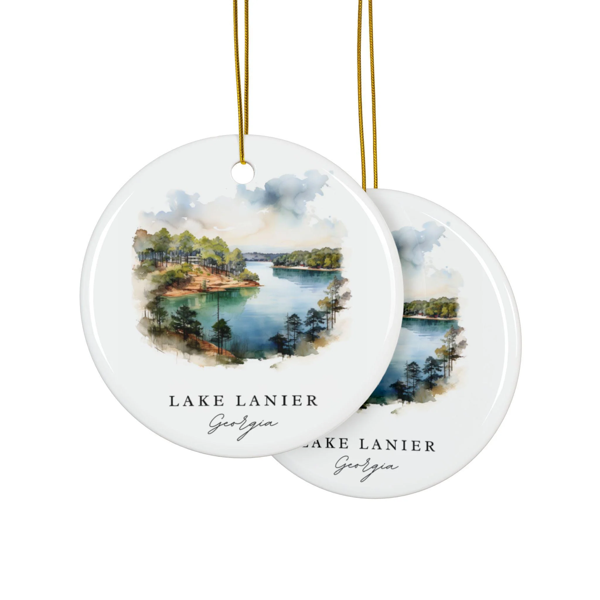 Lake Lanier Ornament: Unique Lake Lanier Souvenir, Lake Lanier Xmas Decor, and Authentic Lake Lanier GA Gift - Image 2