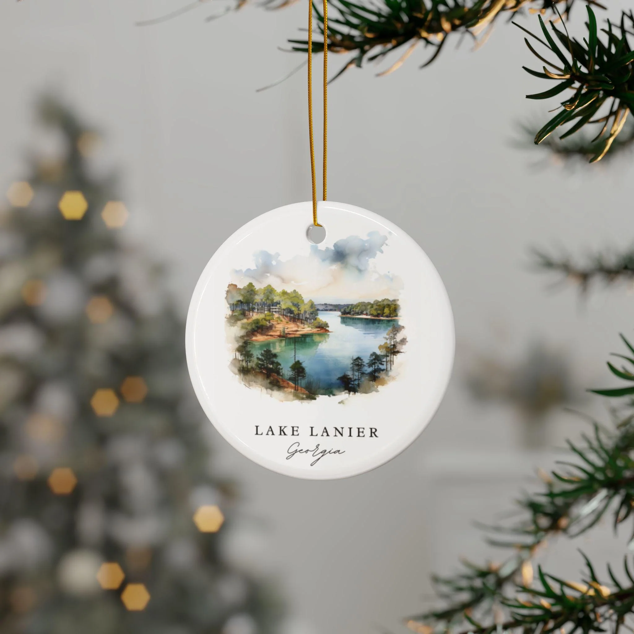 Lake Lanier Ornament: Unique Lake Lanier Souvenir, Lake Lanier Xmas Decor, and Authentic Lake Lanier GA Gift - Image 3