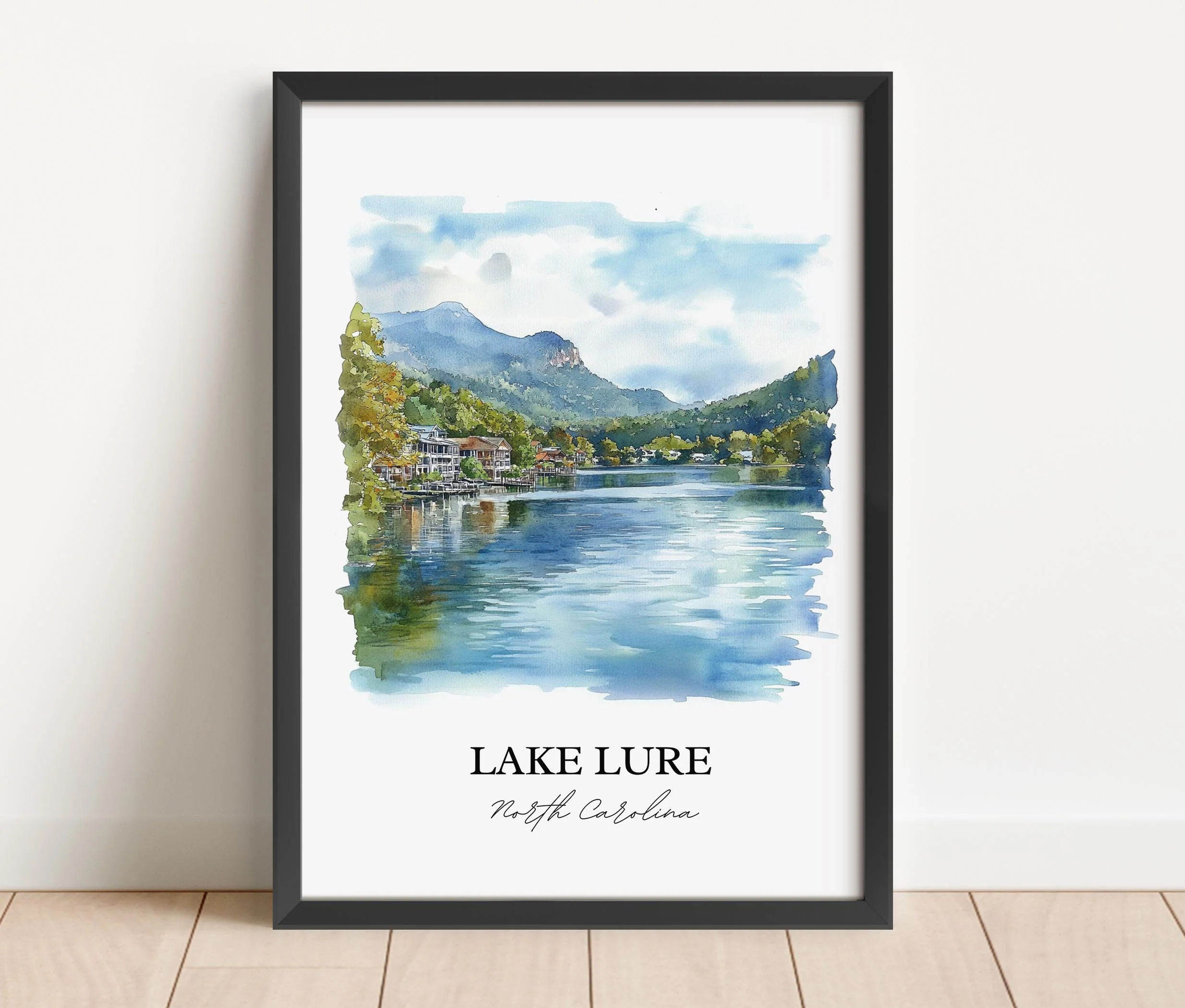 Lake Lure, North Carolina – Watercolor Art Print - Image 4