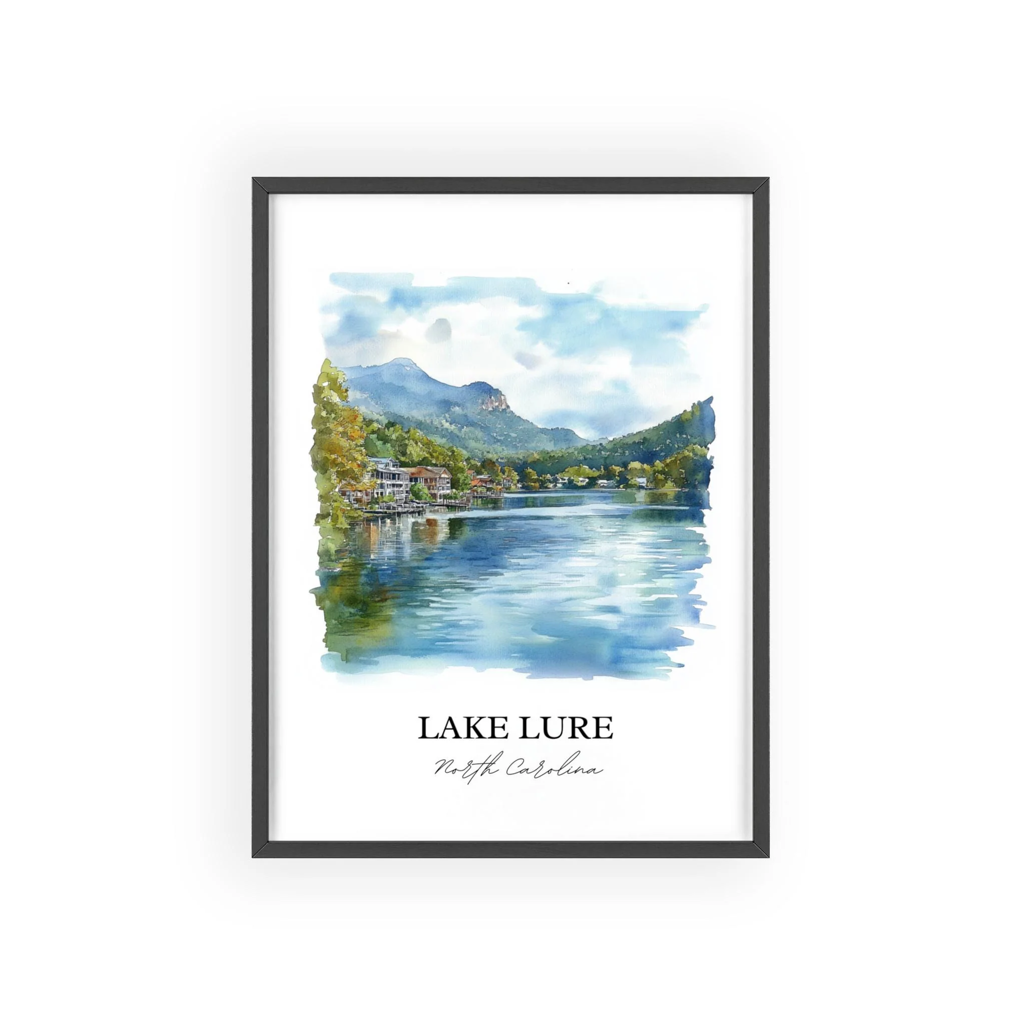 Lake Lure, North Carolina – Watercolor Art Print - Image 7
