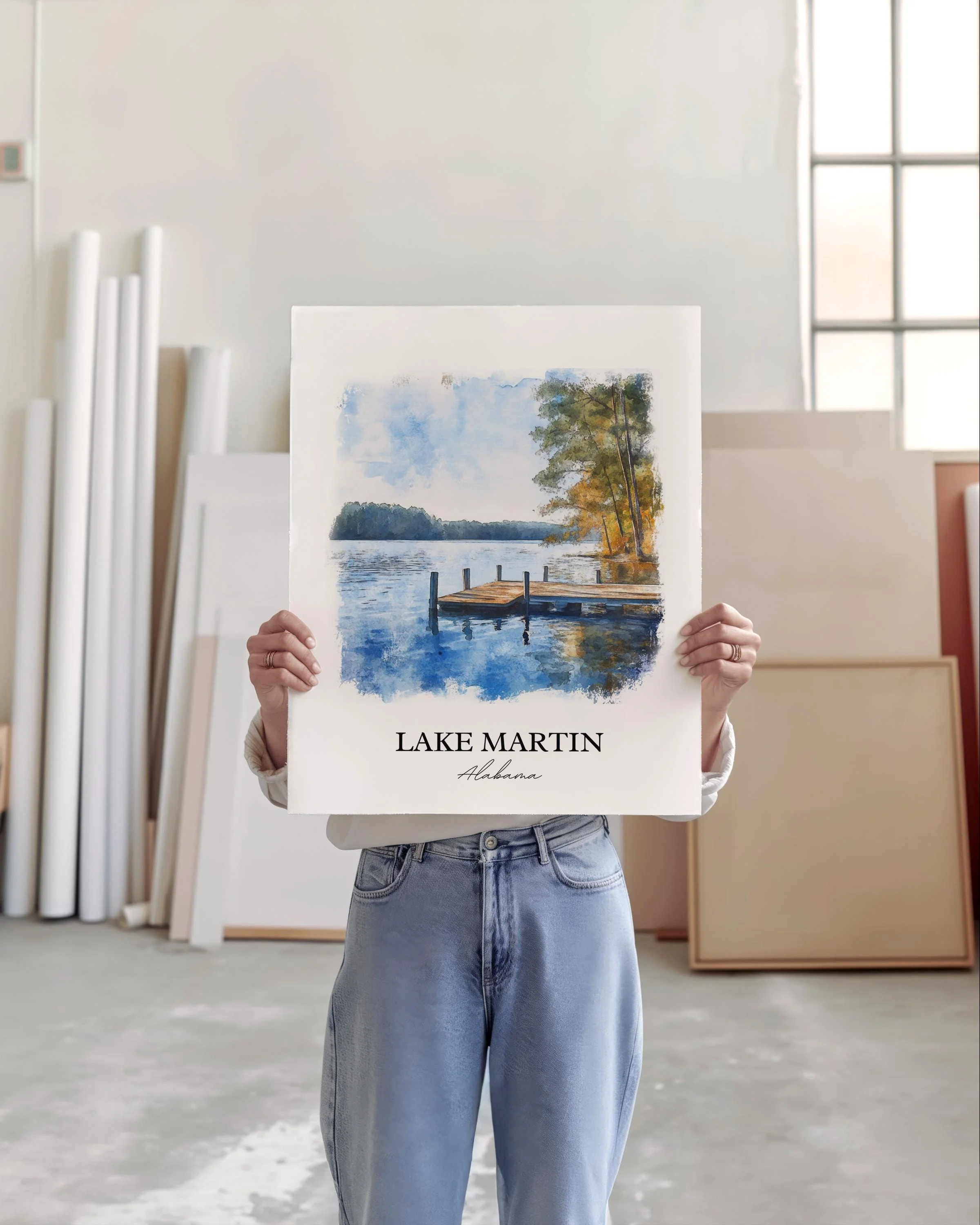 Lake Martin, Alabama – Watercolor Art Print - Image 4