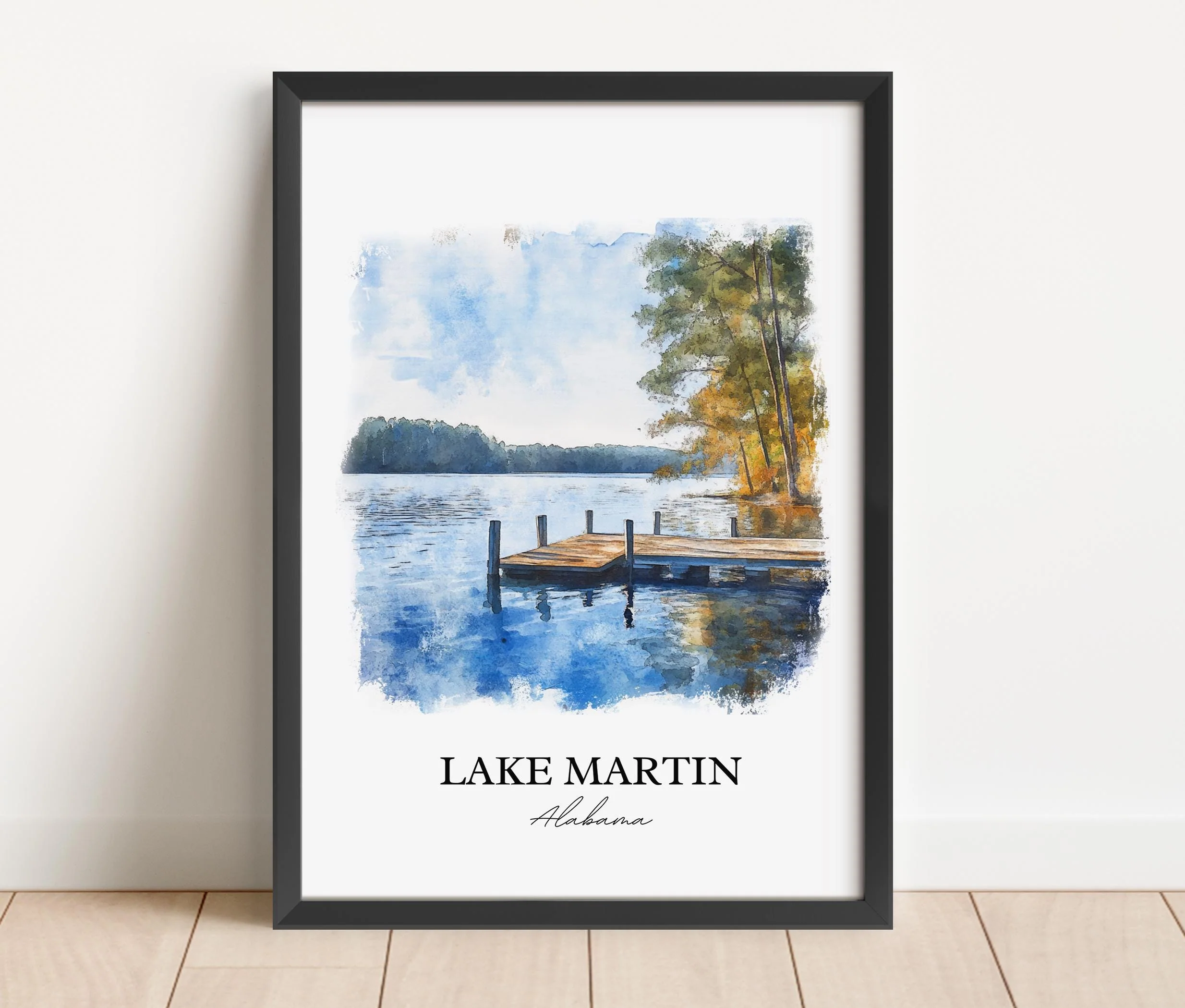 Lake Martin, Alabama – Watercolor Art Print - Image 6
