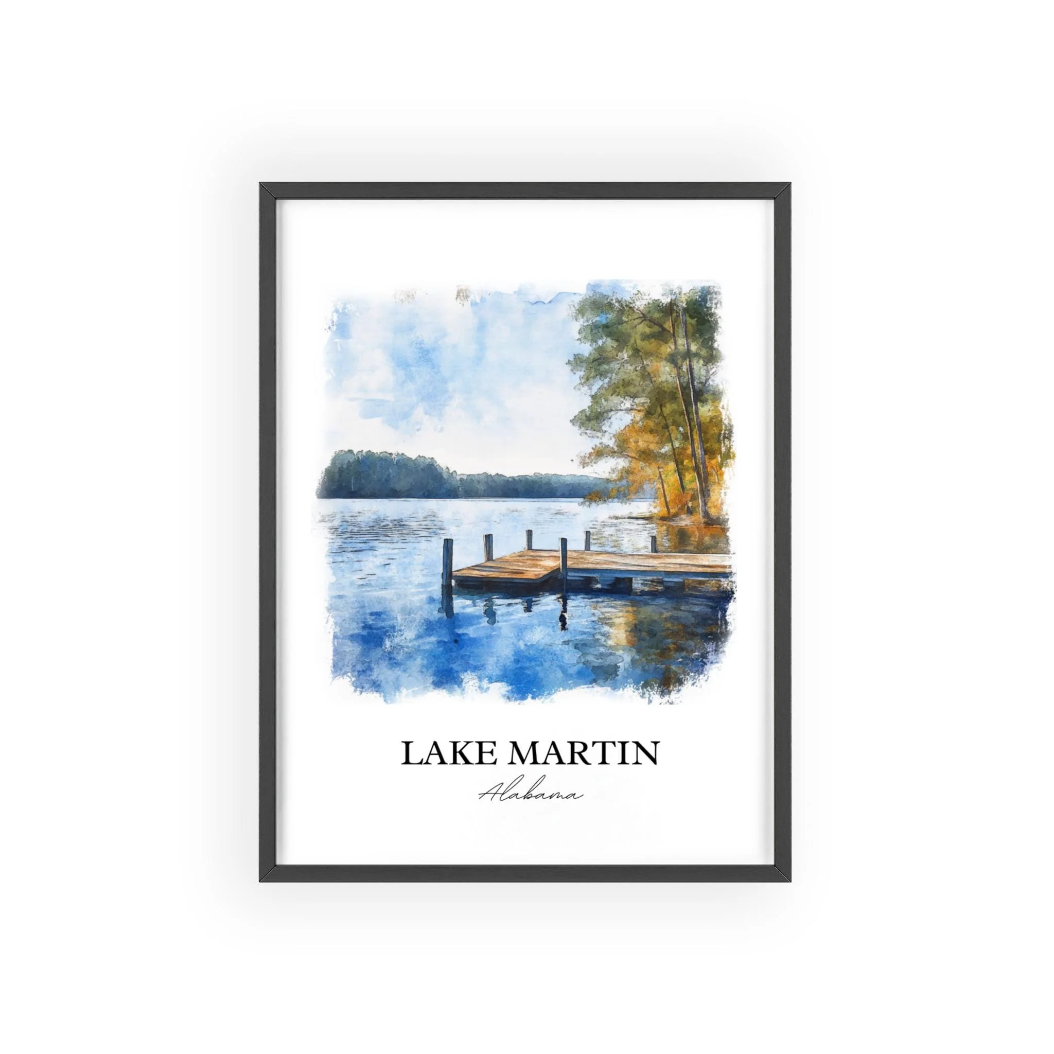 Lake Martin, Alabama – Watercolor Art Print - Image 7