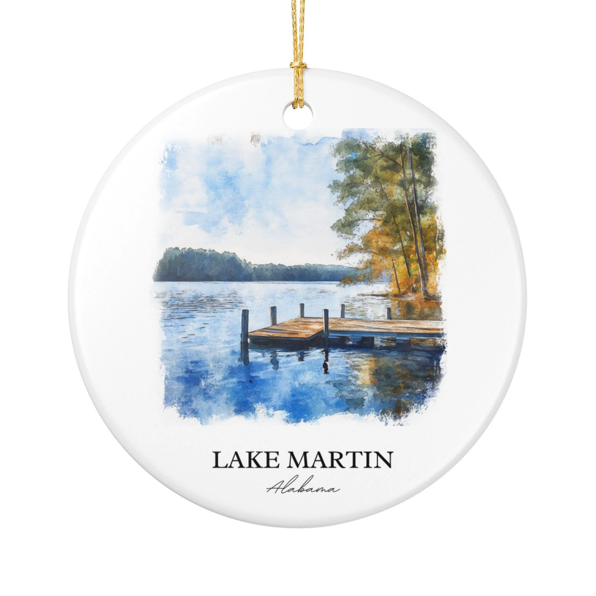 Lake Martin Alabama Ornament: Unique Lake Martin Souvenir, Lake Martin AL Xmas Decor, and Authentic Alabama Gift - Image 2