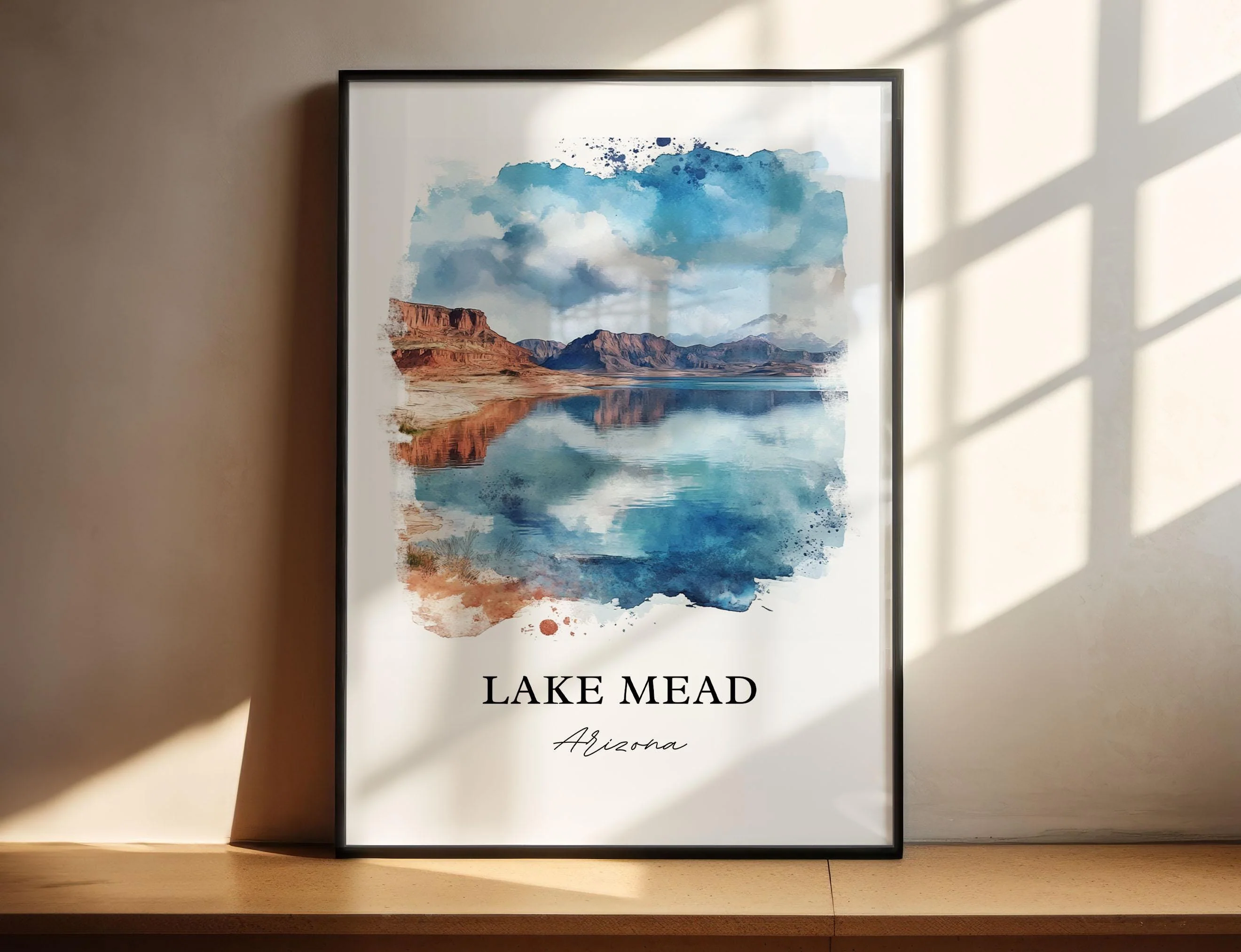 Lake Mead, Nevada – Watercolor Art Print