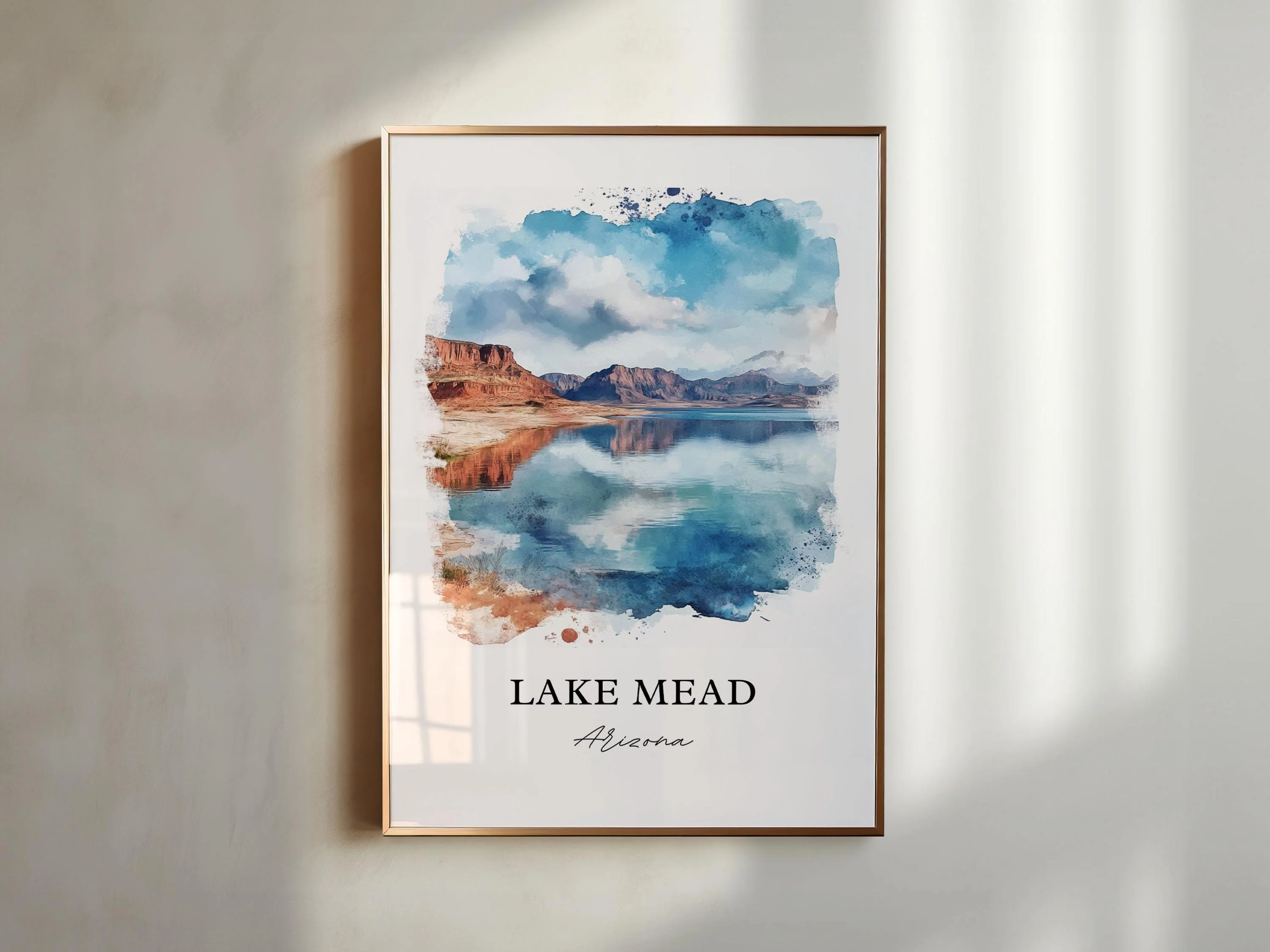 Lake Mead, Nevada – Watercolor Art Print - Image 4