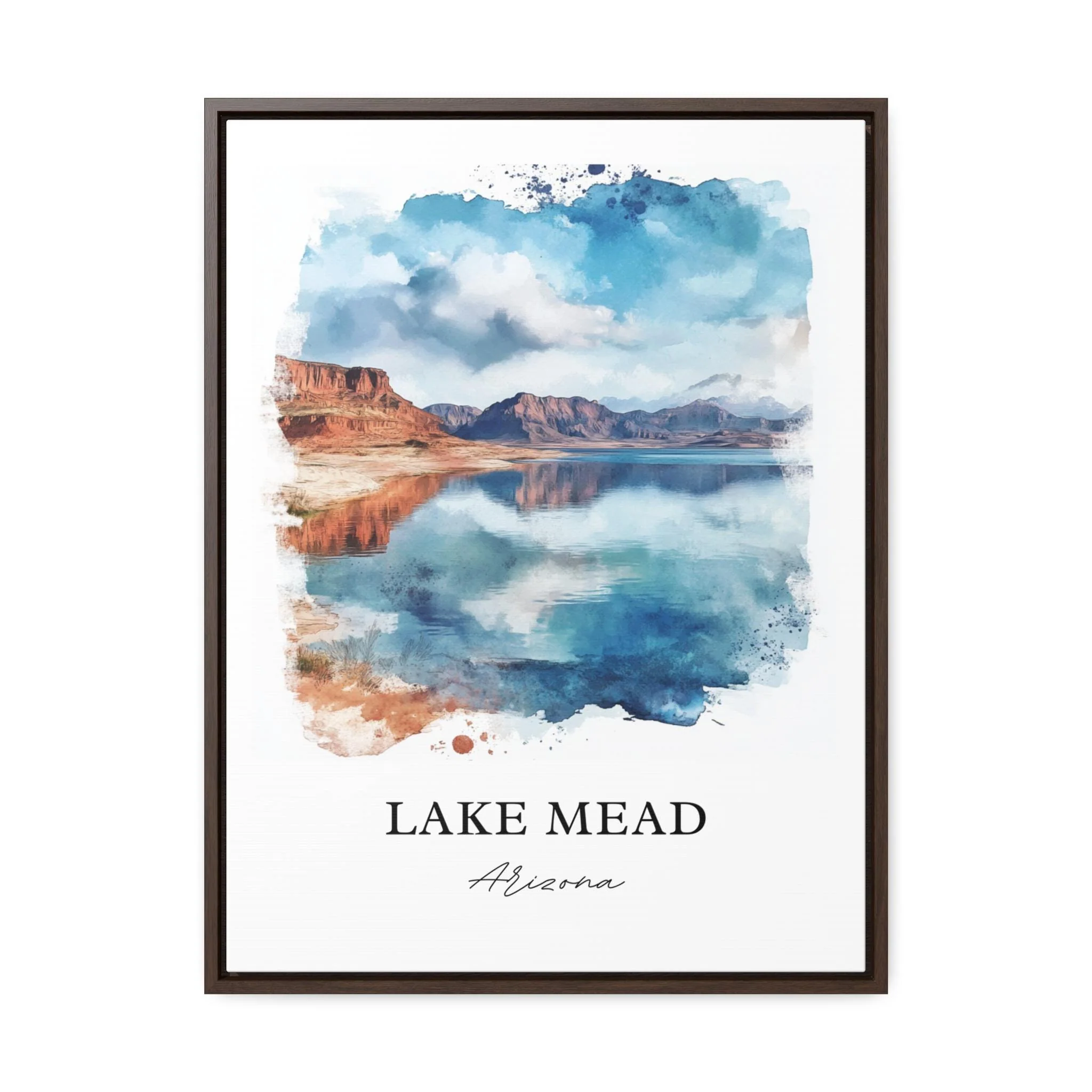 Lake Mead, Nevada – Watercolor Art Print - Image 6