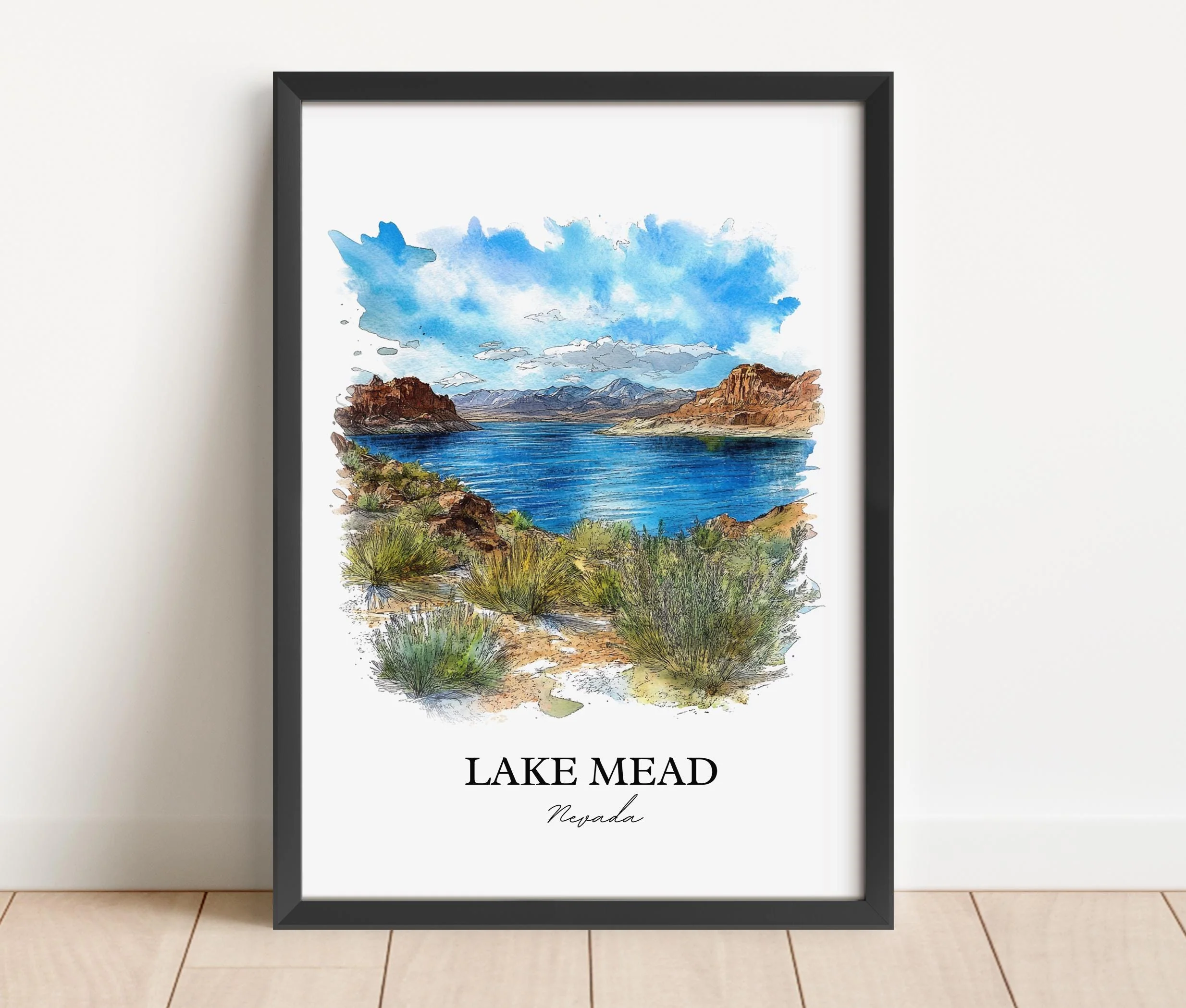 Lake Mead, USA – Watercolor Art Print - Image 4