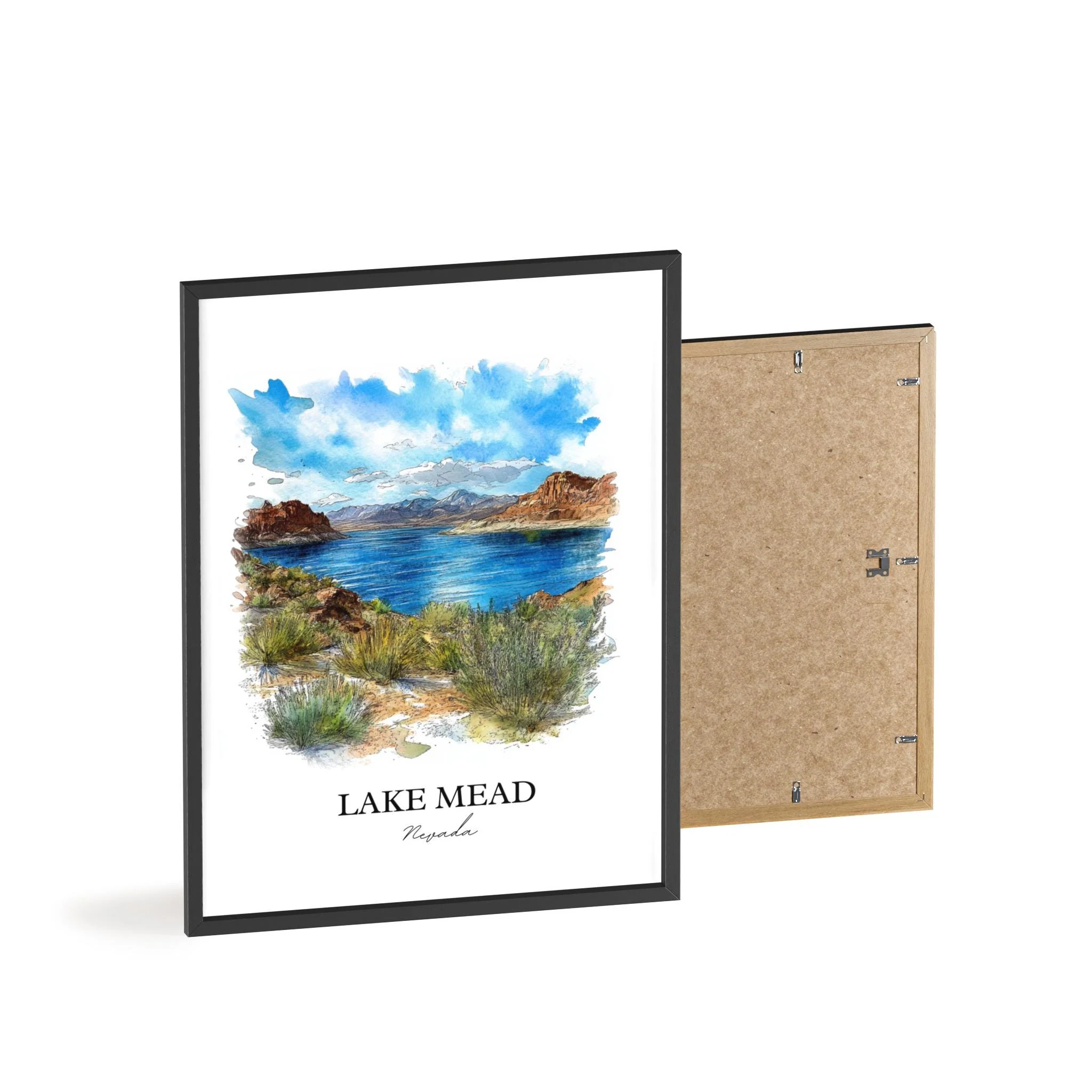 Lake Mead, USA – Watercolor Art Print - Image 8