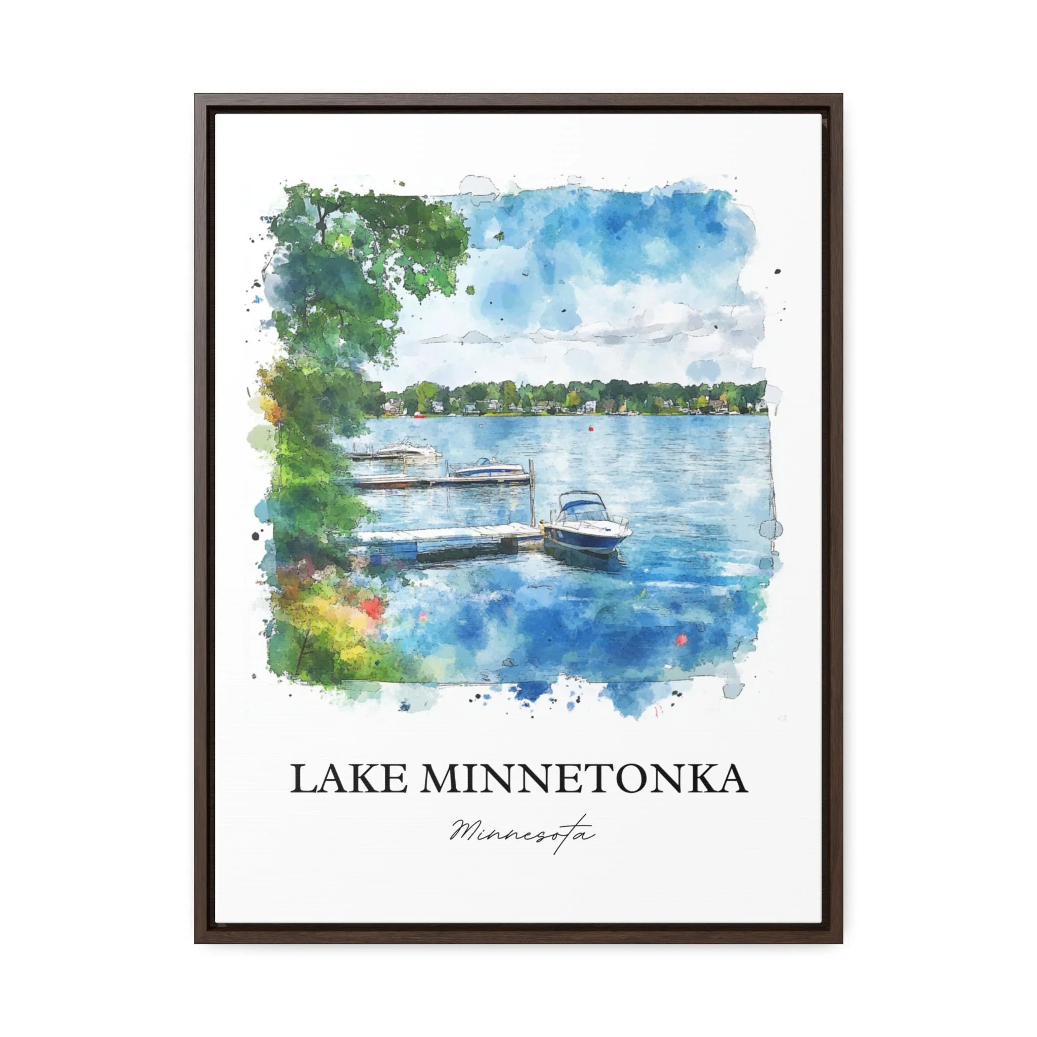Lake Minnetonka, USA – Watercolor Art Print - Image 8