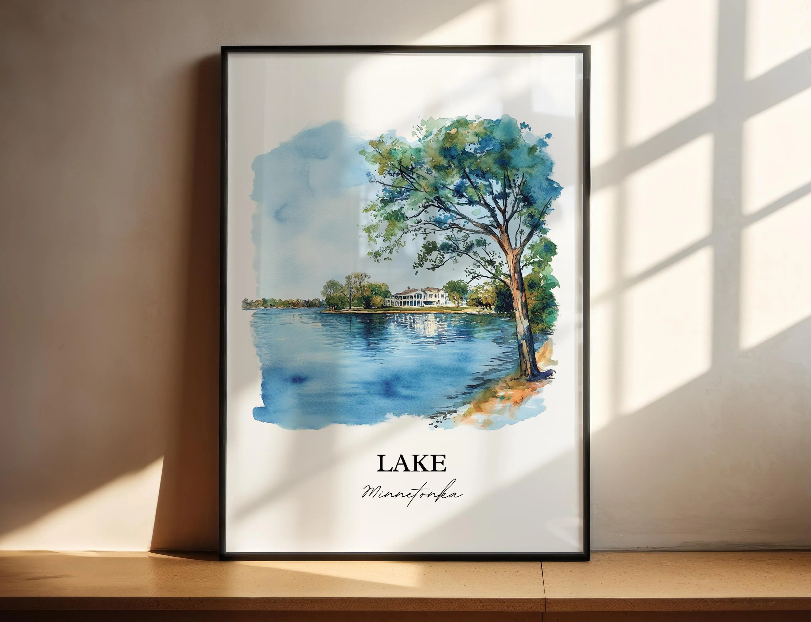 Lake Minnetonka, USA – Watercolor Art Print