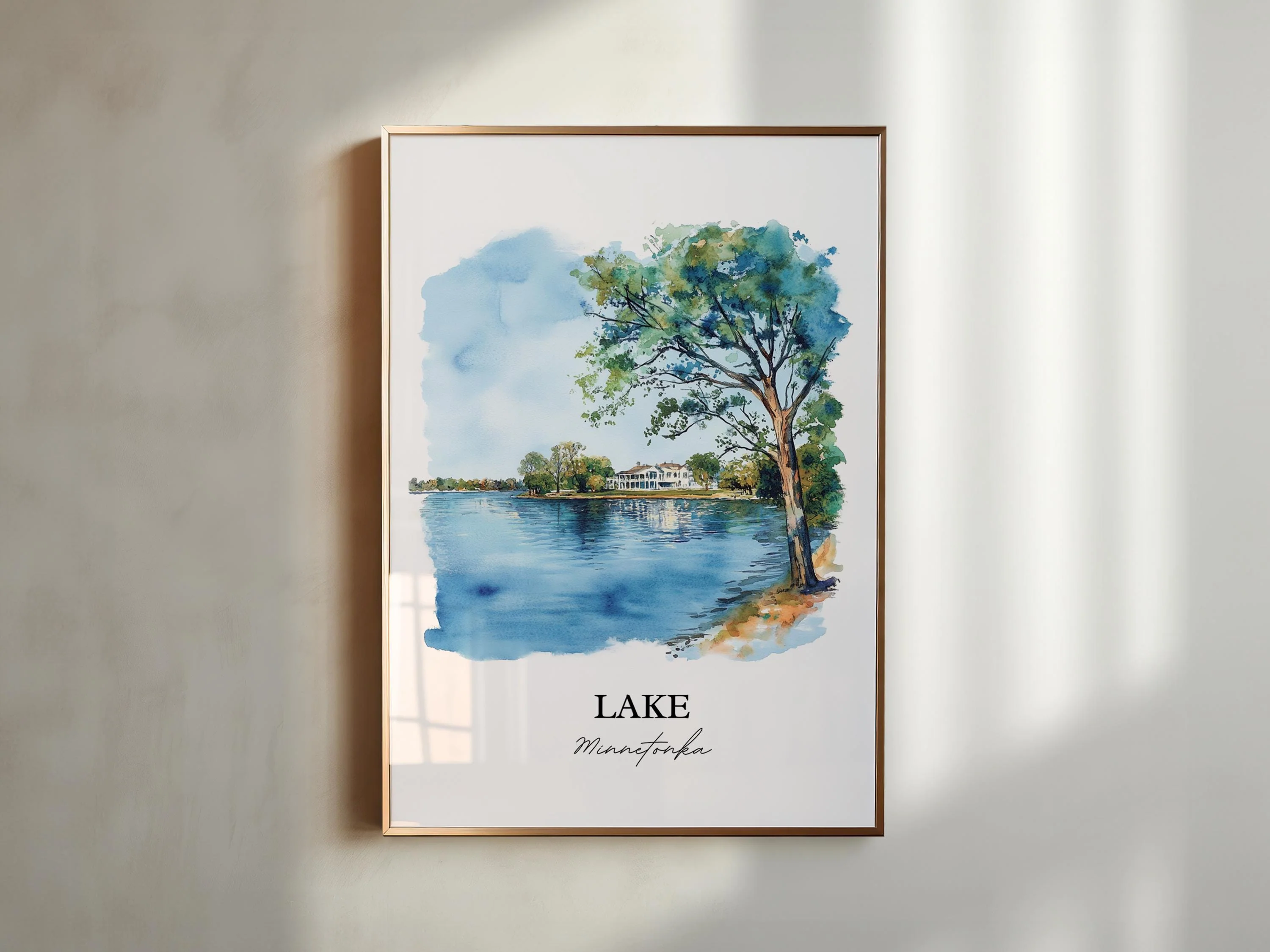 Lake Minnetonka, USA – Watercolor Art Print - Image 5