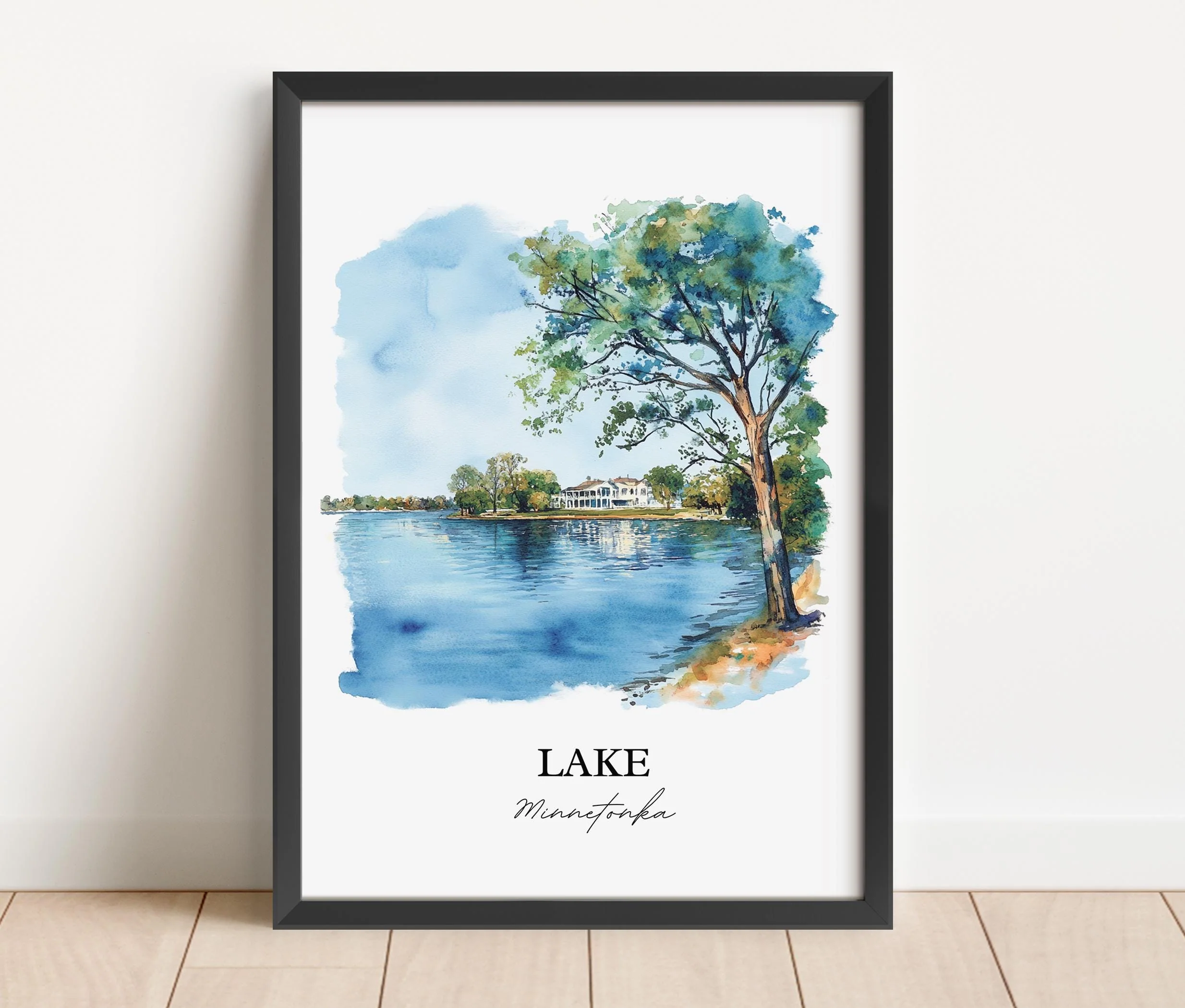 Lake Minnetonka, USA – Watercolor Art Print - Image 6
