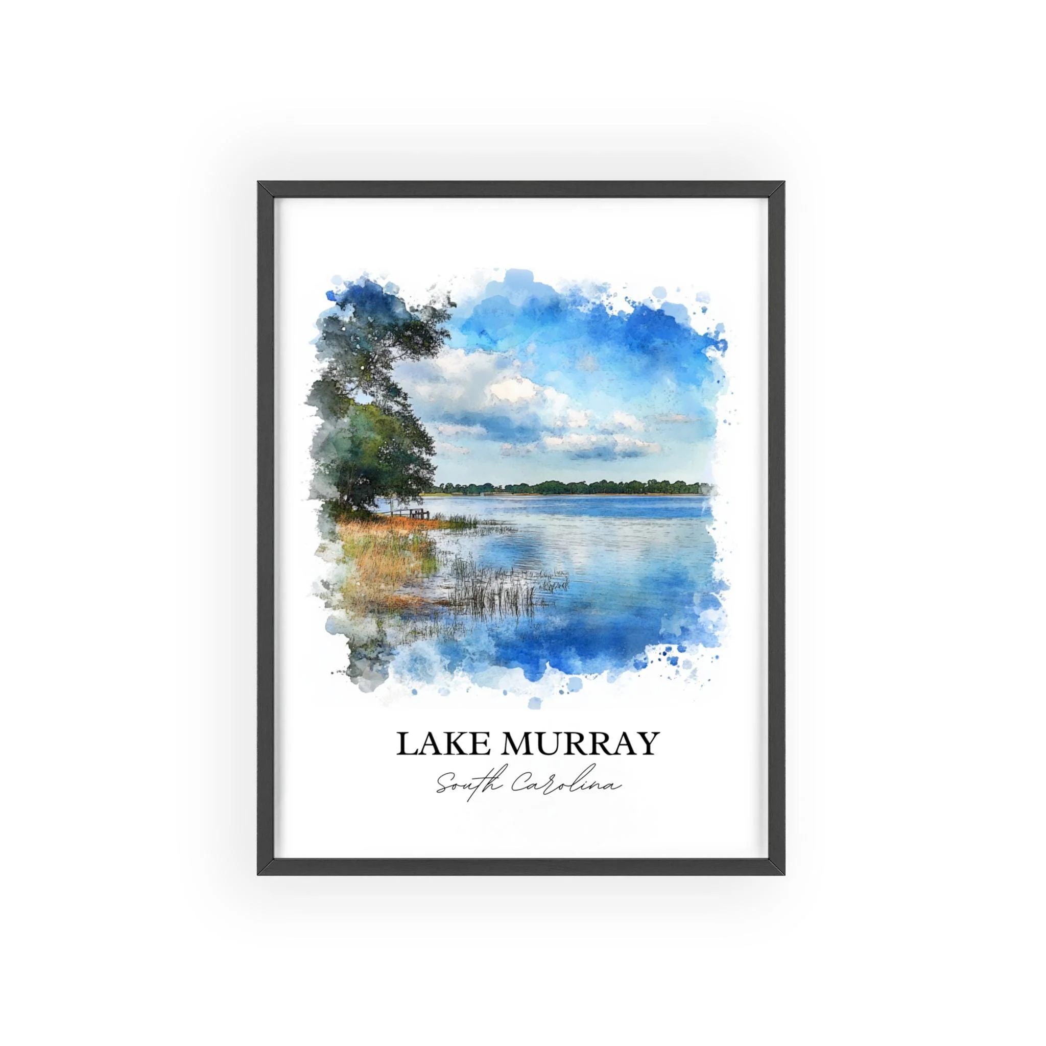 Lake Murray, South Carolina, USA – Watercolor Art Print - Image 7
