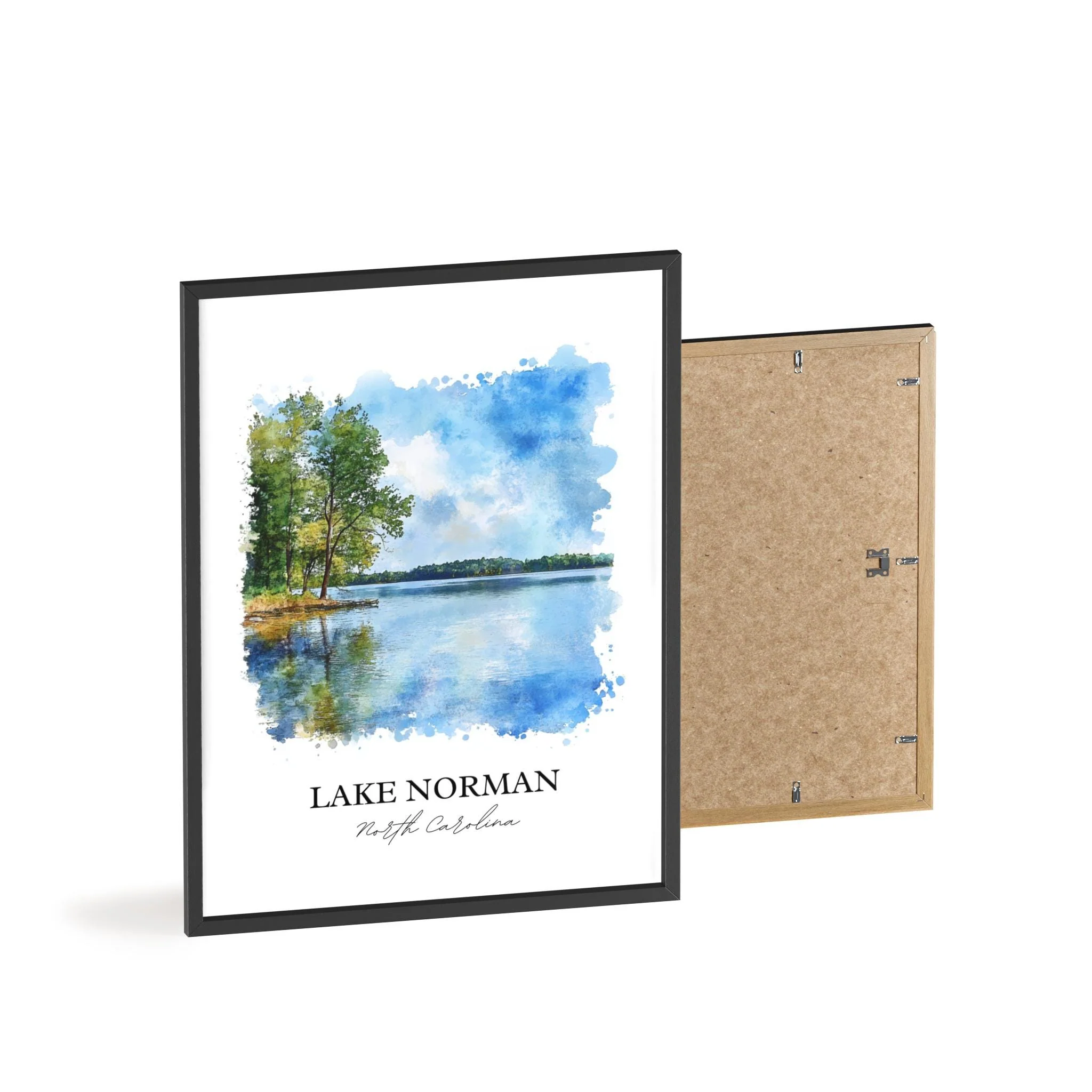 Lake Norman, NC, USA – Watercolor Art Print - Image 8