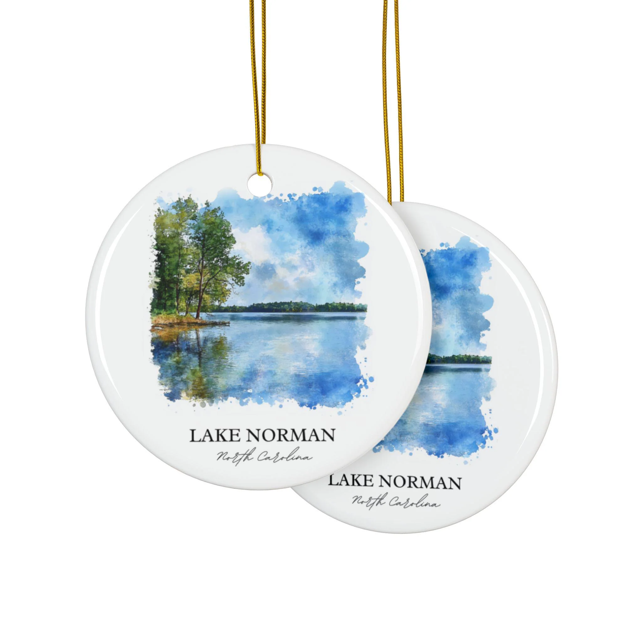 Lake Norman NC Ornament: Unique Lake Norman NC Souvenir, North Carolina Xmas Decor, and Authentic Lake Norman Gift - Image 2