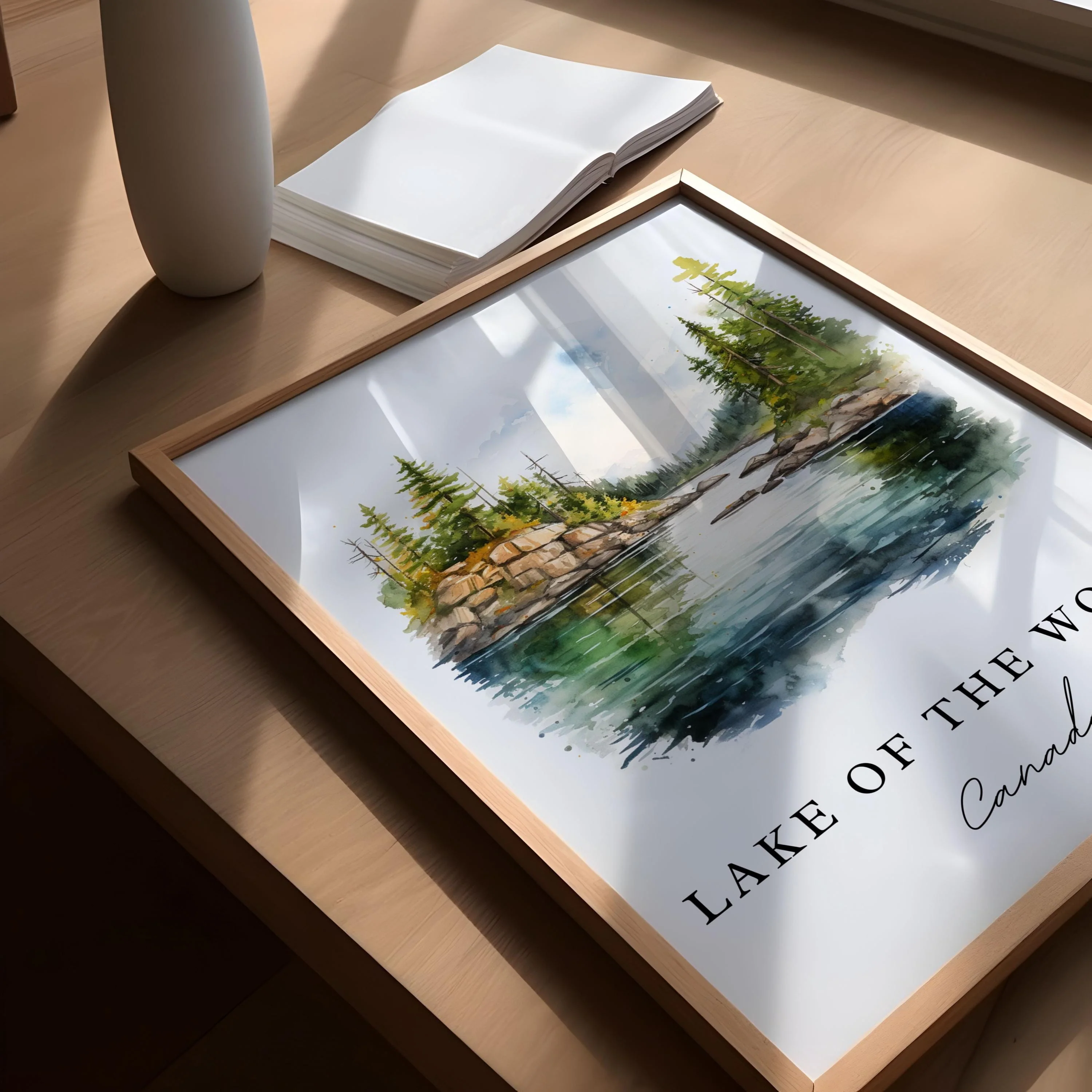 Lake of the Woods, Canada – Watercolor Art Print - Image 3