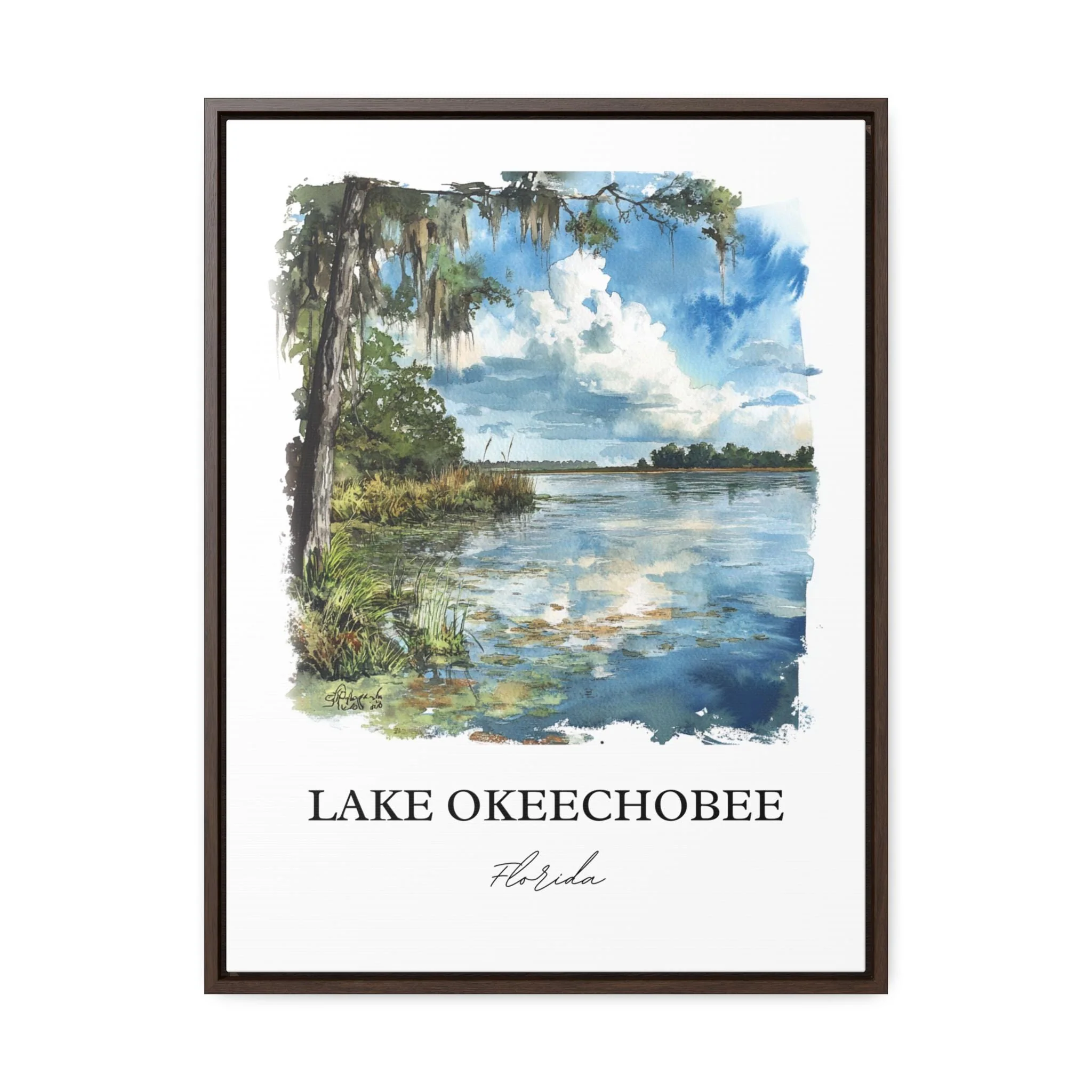 Lake Okeechobee, Florida – Watercolor Art Print - Image 7